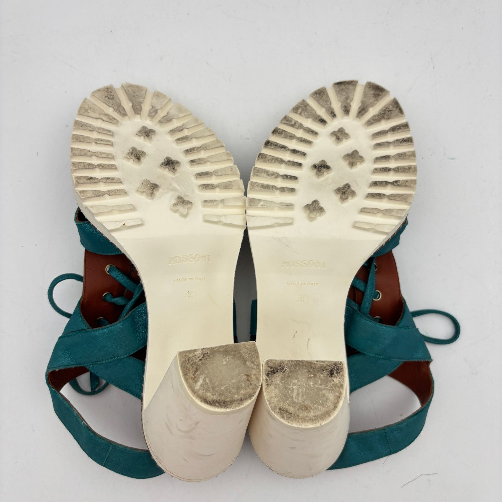 Missoni Missoni Lace Suede Sandals Block Gladiator Heel Shoes Size US 10 / IT 40 - 8 Thumbnail