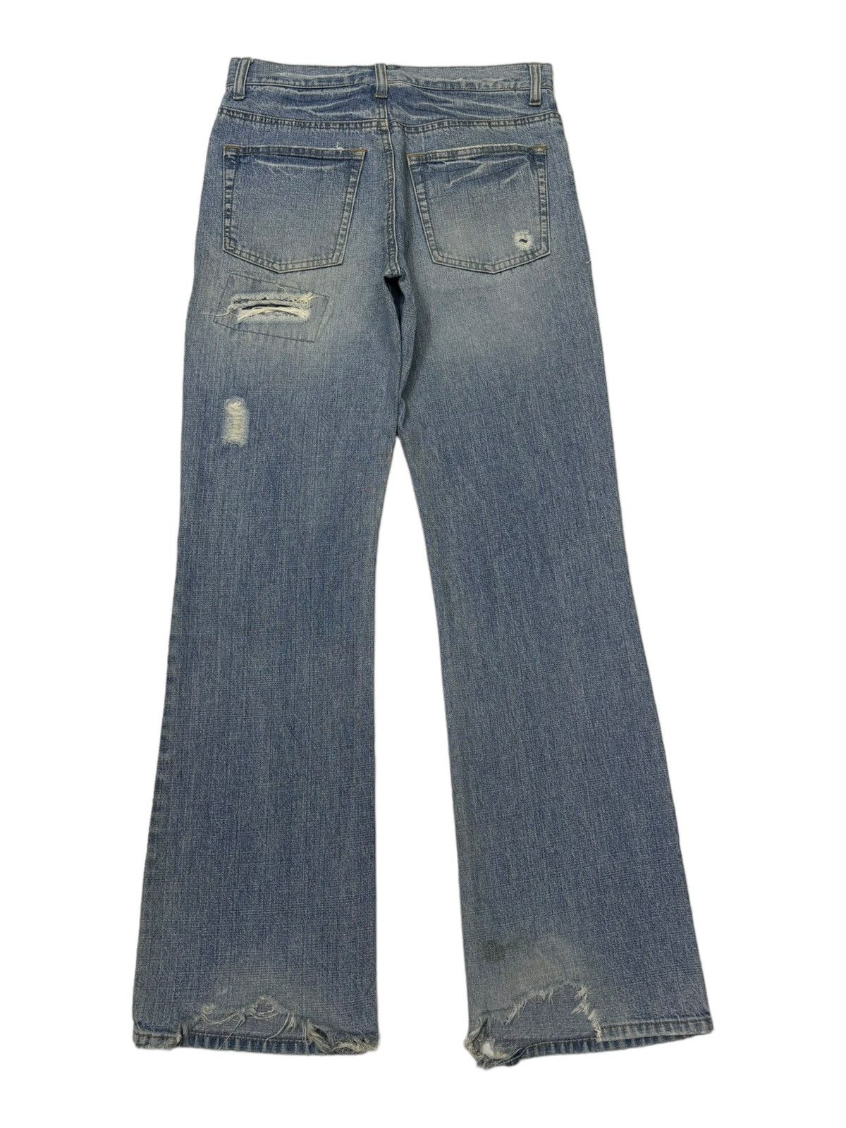 Yohji Yamamoto RARE‼️YOHJI YAMAMOTO AAR FLARE DISTRESS RIPS DENIM JEANS Size US 30 / EU 46 - 8 Thumbnail
