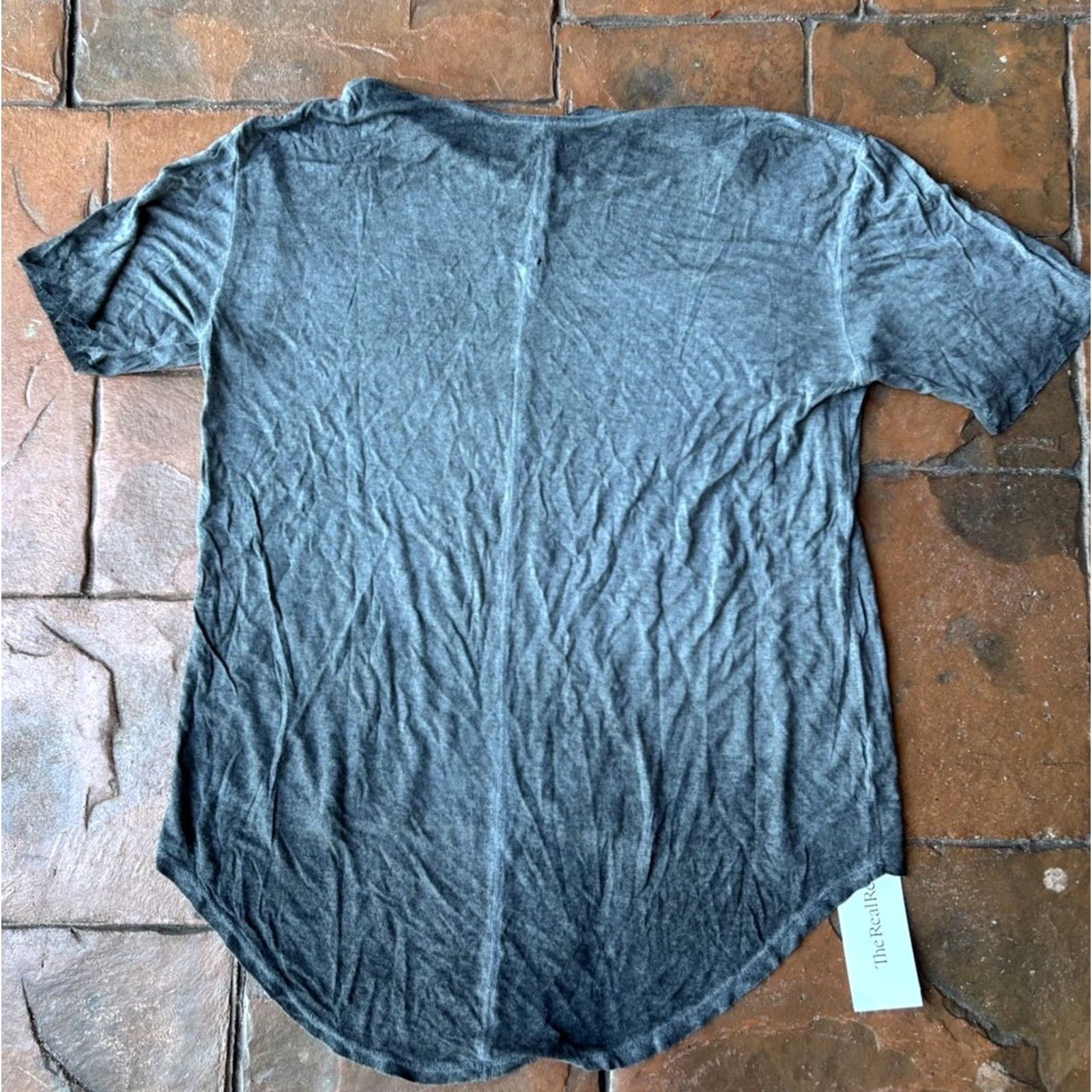 Vintage VINTAGE Raquel Allegra T-Shirt Women's S Gray Distressed Short Sleeve Round Neck Pullover Casual Basic Designer All Seasons Size S / US 4 / IT 40 - 3 Thumbnail