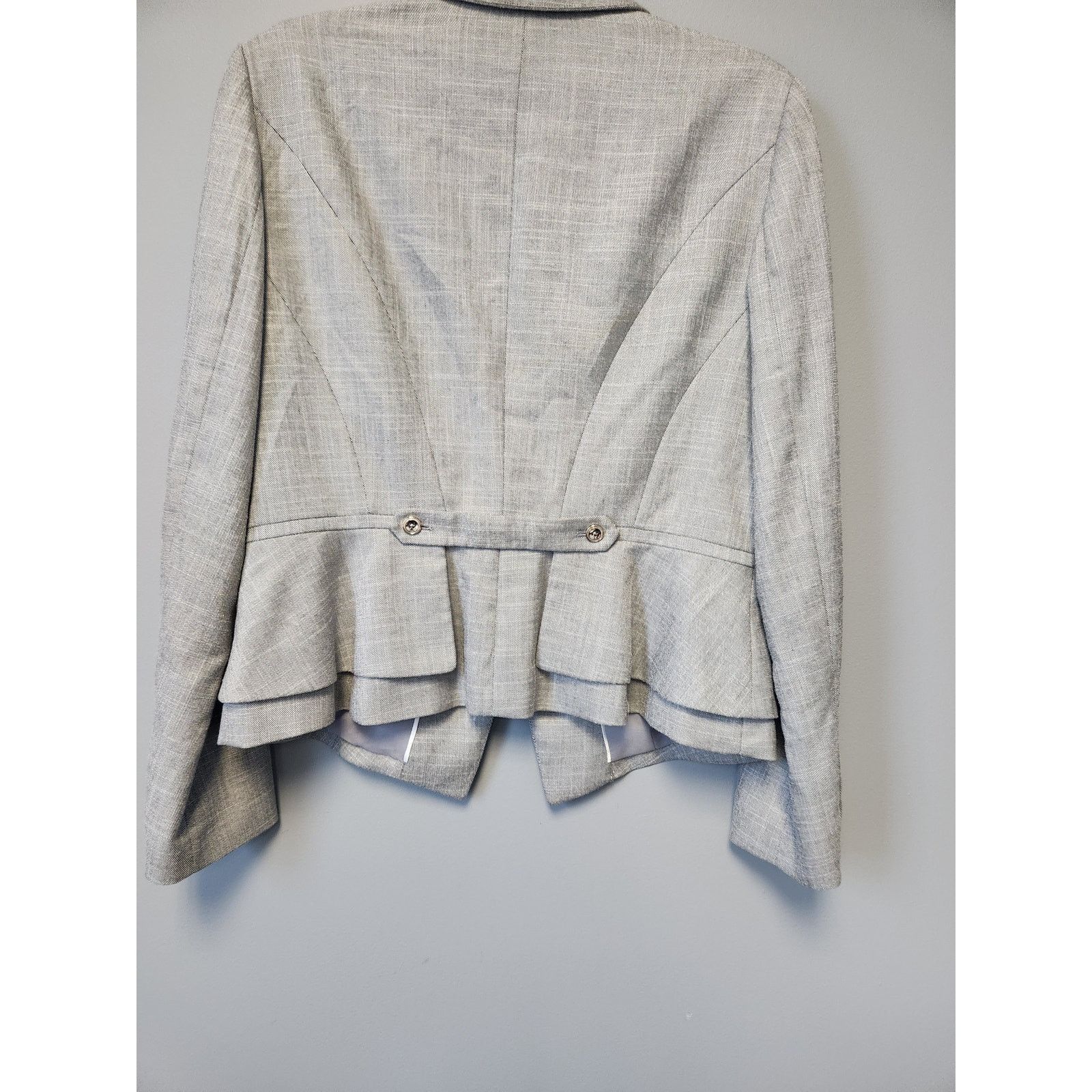 White House Black Market White House Black Market Black White Peplum Back Blazer 12 Size XL / US 12-14 / IT 48-50 - 2 Thumbnail
