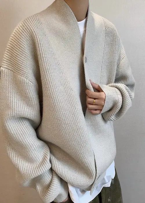 VIBE Cleanfit retro fashion shawl wrap knit cardigan knitwear Size US XL / EU 56 / 4 - 7 Thumbnail