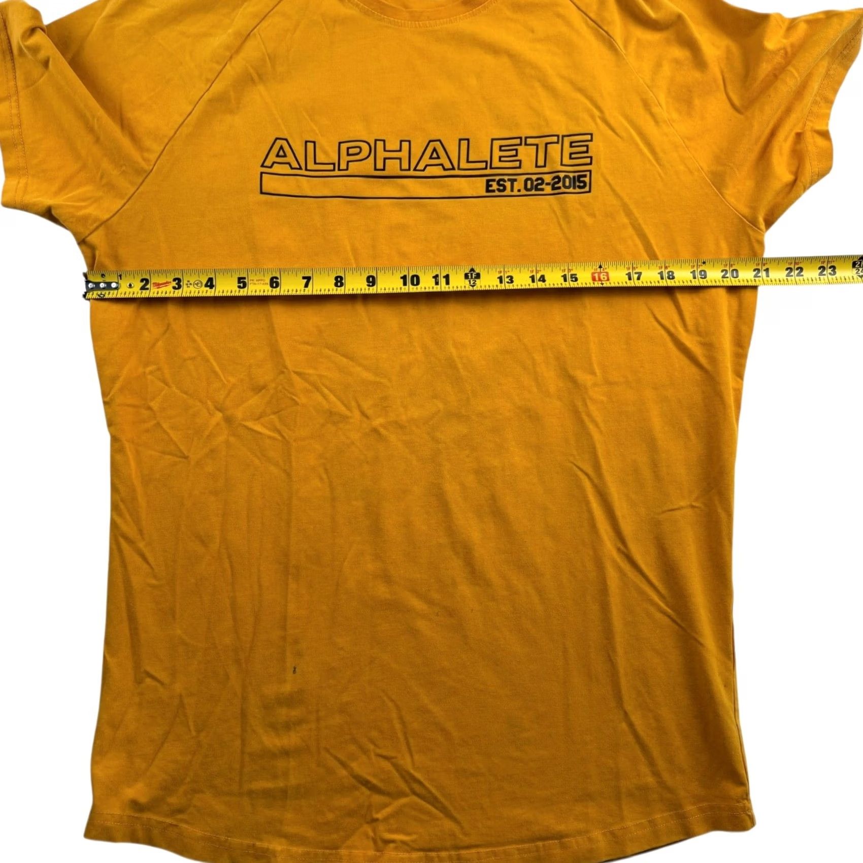 Vintage Alphalete T-Shirt Men’s Cotton Spandex Crew Neck Short Sleeve Yellow Large USA Vintage? (Adjusted title cannot include new info; result given) Size US L / EU 52-54 / 3 - 5 Thumbnail