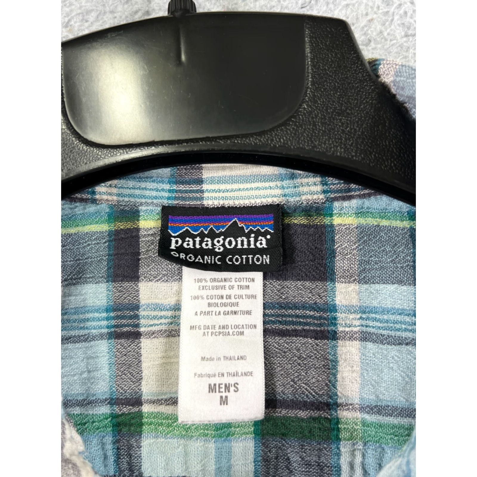 Patagonia Patagonia Shirt Mens Medium Blue Green Plaid Button Up 100% Cotton Pocket Button-Down Long Sleeve Mens Regular Cotton Shirt Size US M / EU 48-50 / 2 - 7 Thumbnail