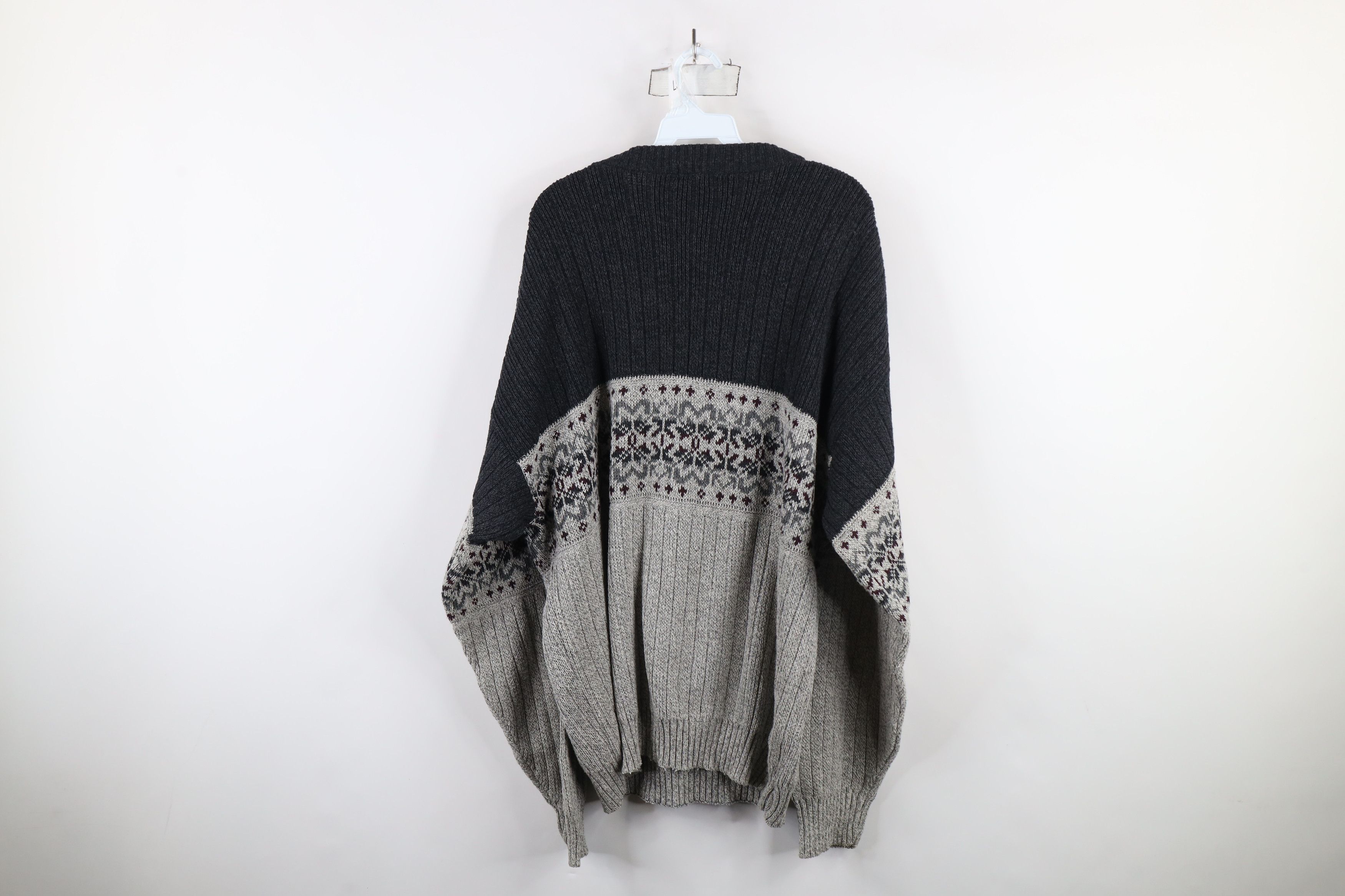 Vintage Vintage 90s Streetwear Ribbed Knit Crewneck Sweater Size US XL / EU 56 / 4 - 8 Thumbnail