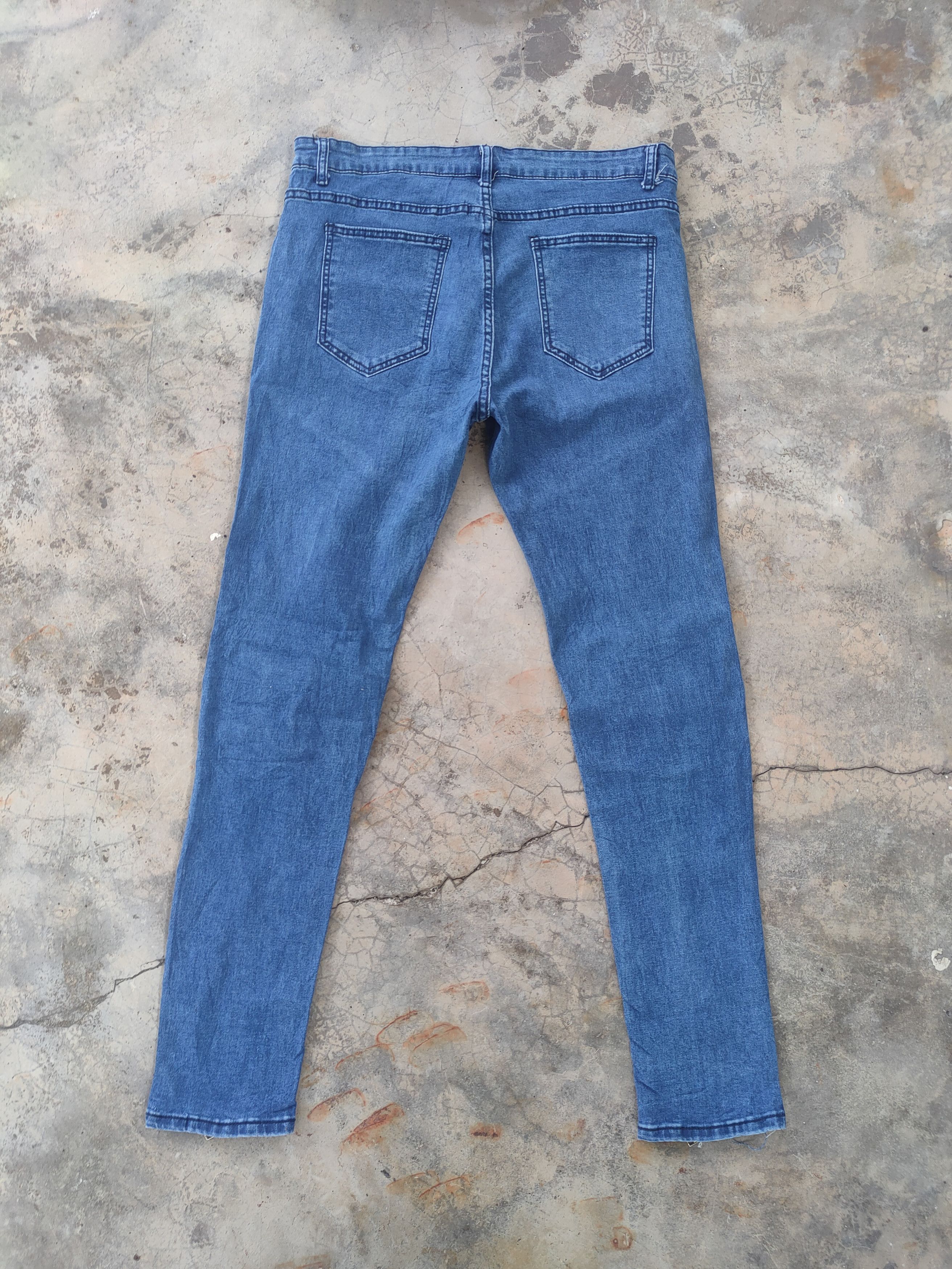 Japanese Brand VINTAGE JAPANES JEANS SKINNY BIKER FADED RIPPED JEANS PANTS Size US 35 - 10 Thumbnail