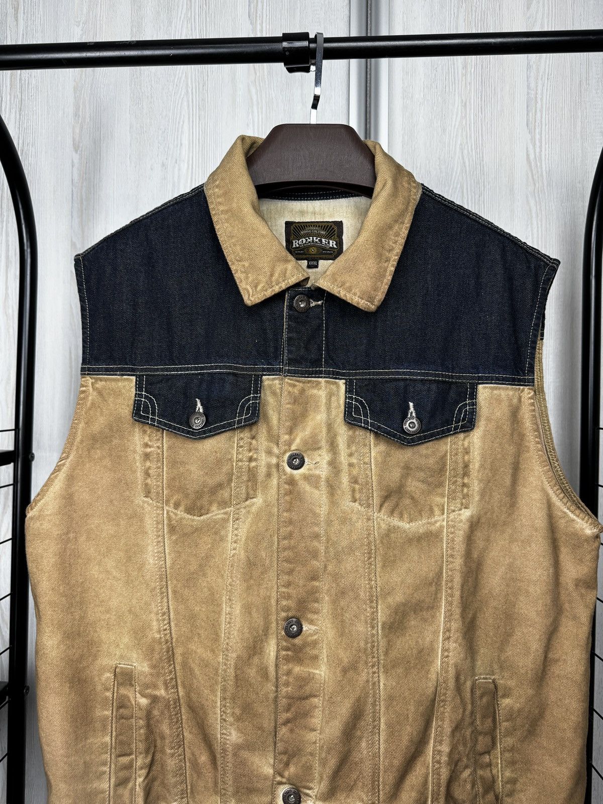 THE ROKKER COMPANY The Rokker Company mixed denim motorcycle vest size XXXL Size US XXL / EU 58 / 5 - 3 Thumbnail