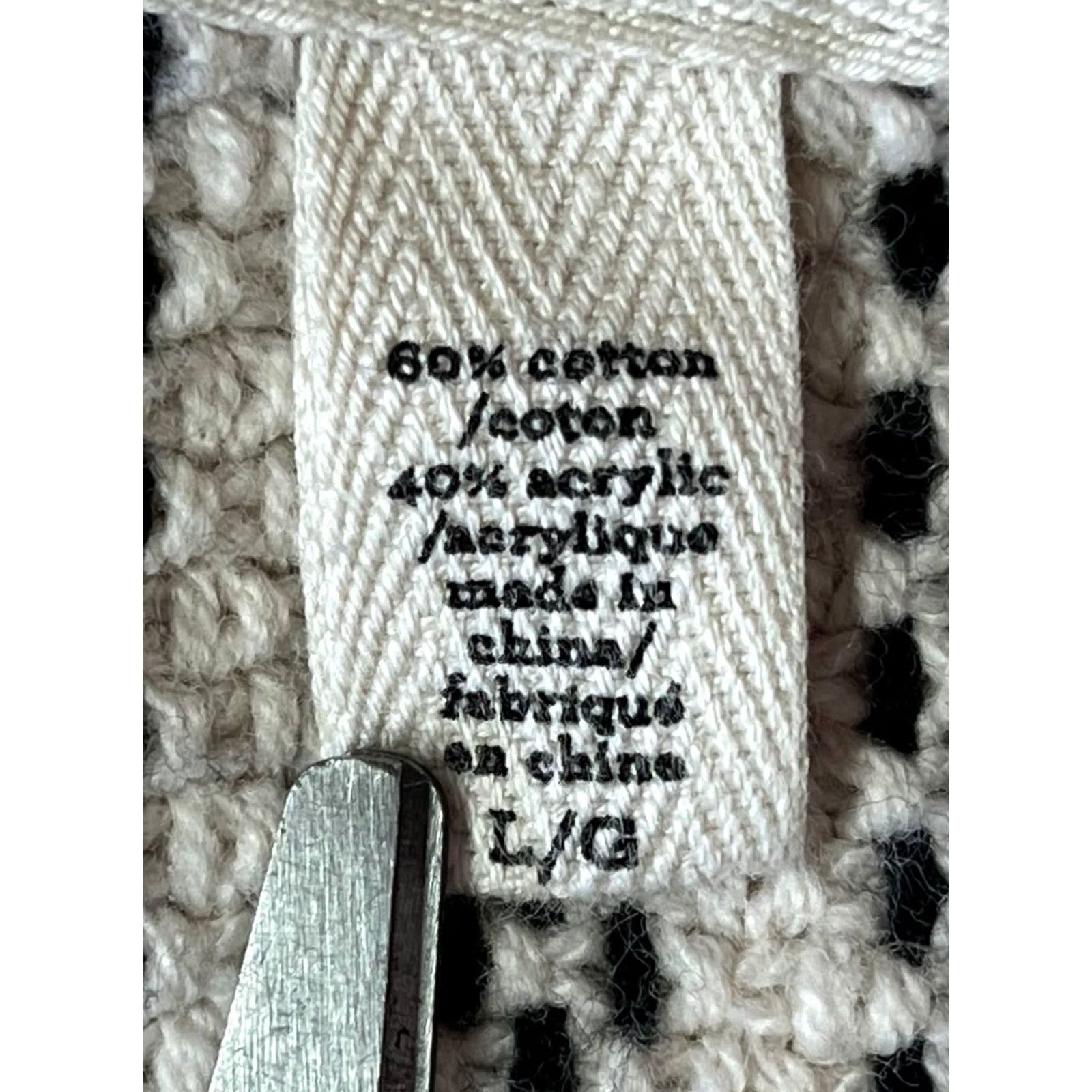 Billabong Billabong Womens Jacket Gray L Oversized Striped Knit Open Pockets Cardigan Coat Mid-Length Modern Classic Fall Spring Mens? Size L / US 10 / IT 46 - 7 Thumbnail