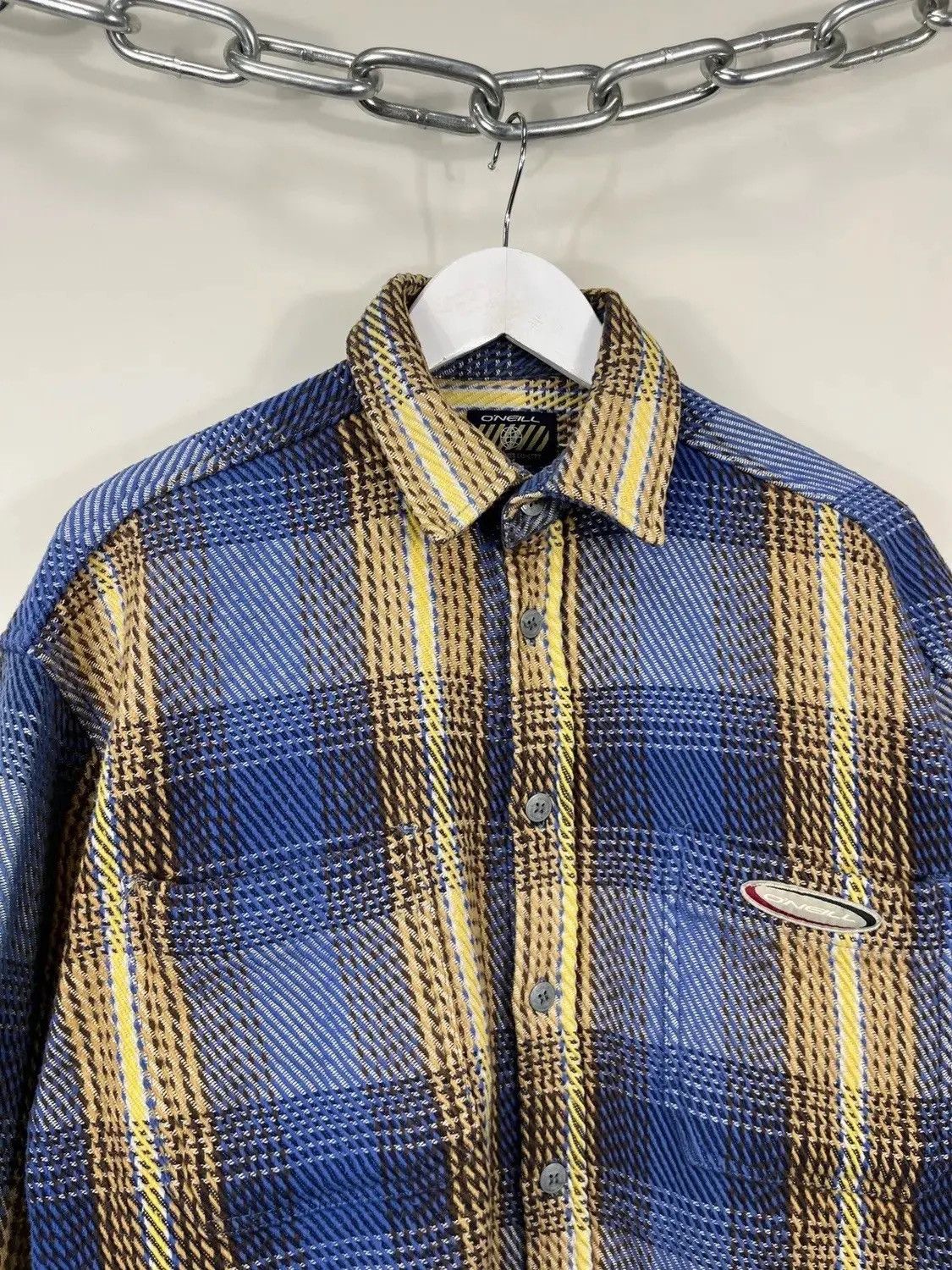 O'Neill Vintage 90s Oneill Heavy Cotton Y2K Surf Flannel Jacket Size US S / EU 44-46 / 1 - 2 Thumbnail
