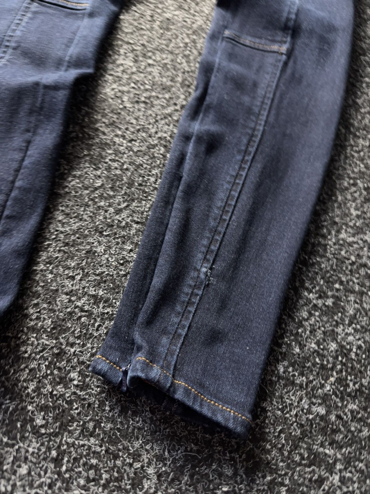 Polo Ralph Lauren × Vintage Ralph Lauren Moto Panel Leggings Jeans Stretch Zip Hem Size 27" / US 4 / IT 40 - 2 Thumbnail
