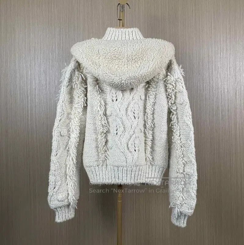 Chanel Chanel Cream Wool Women's Cardigan with Hood . Size M / US 6-8 / IT 42-44 - 2 Thumbnail