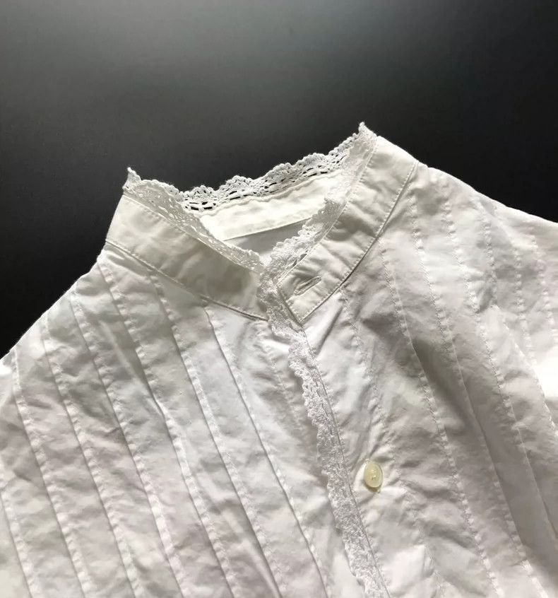 Comme des Garcons Comme Des Garcons Vintage shirt with lace trim Size M / US 6-8 / IT 42-44 - 3 Thumbnail