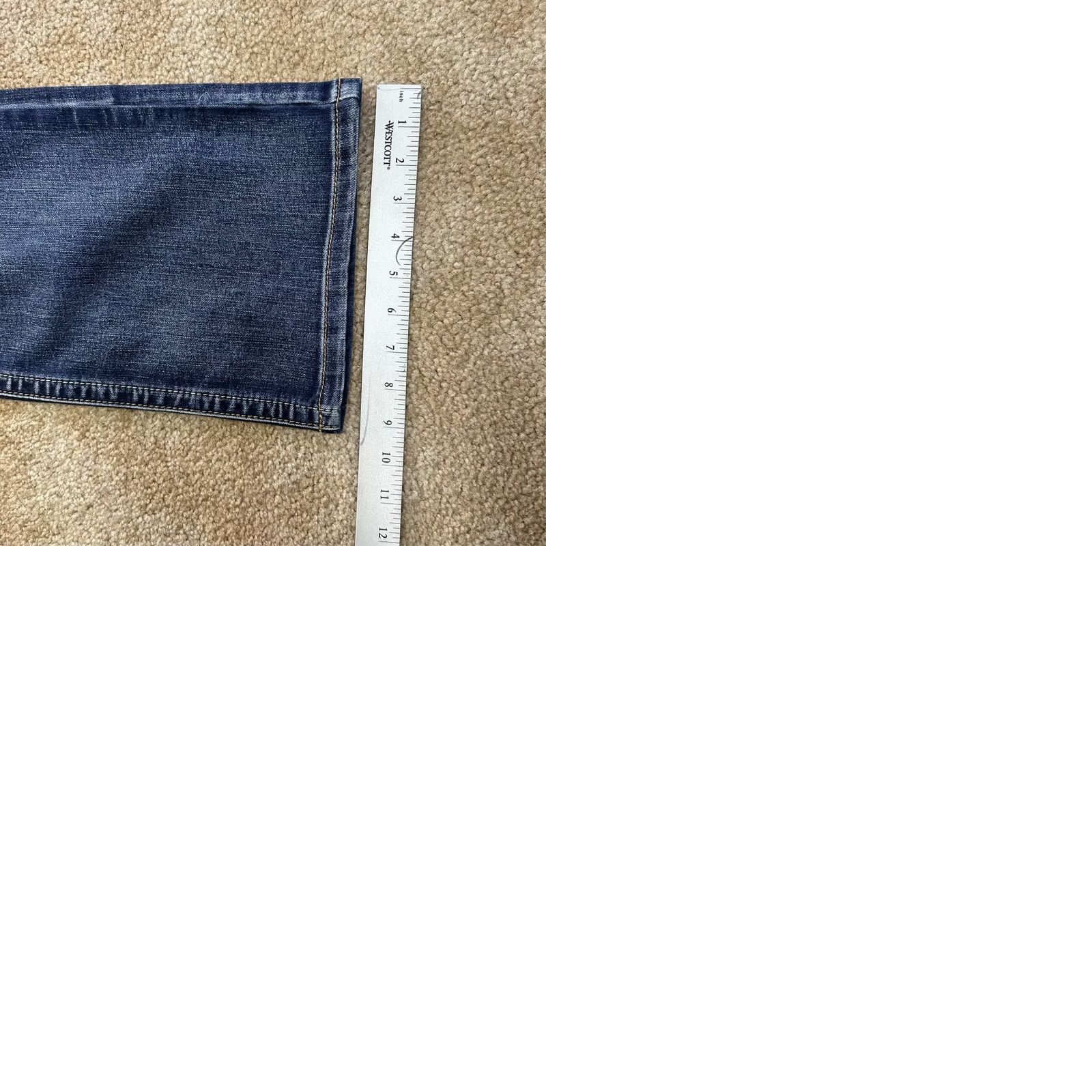 Vintage Maurices Jeans Women's 13/14 Blue Denim Stretch Low rise Bootcut Size 36" / US 14 / IT 50 - 9 Thumbnail