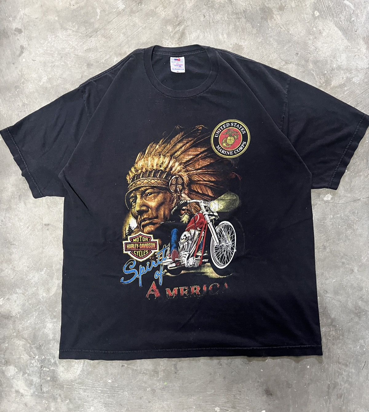 Harley Davidson Vintage Harley-Davidson Spirit of America Native American Size US XL / EU 56 / 4 - 1 Thumbnail