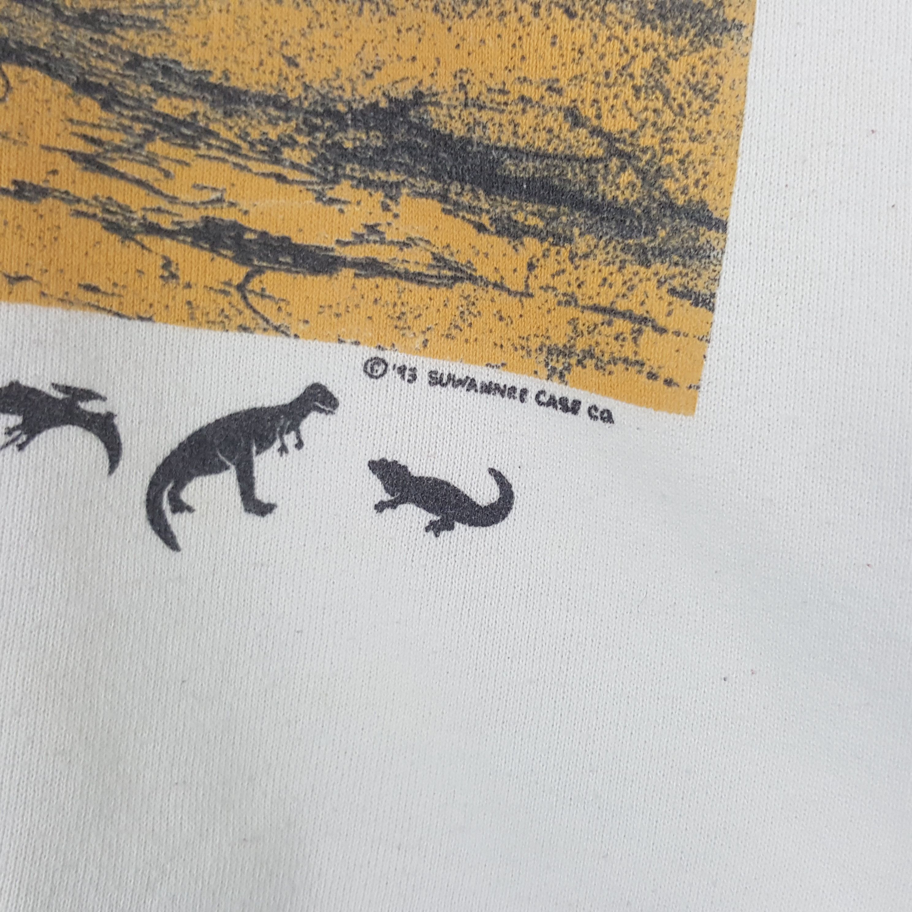 Jerzees × Vintage Vintage Dinasour Nature Art 90's Sweatshirt Size US XS / EU 42 / 0 - 3 Thumbnail