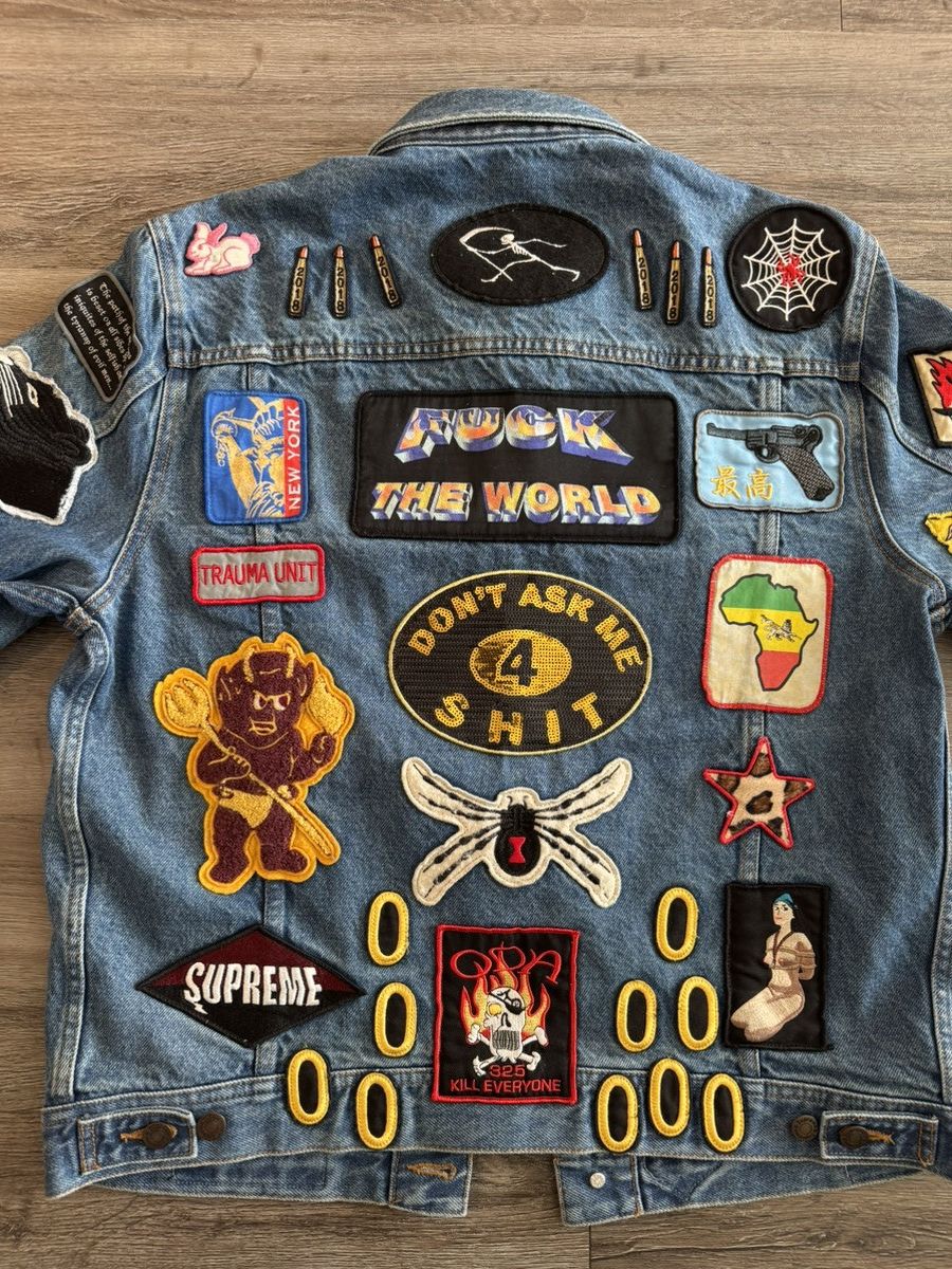 Supreme Supreme Patches Denim Trucker Jacket (Blue) — SS18 Size US M / EU 48-50 / 2 - 7 Thumbnail
