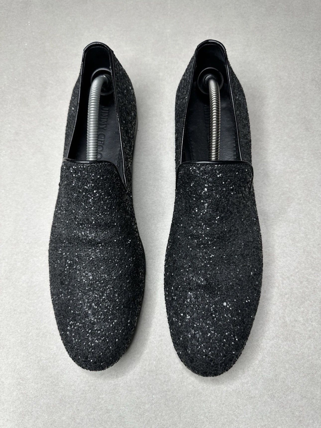 Jimmy Choo Jimmy Choo Black Glitter Loafers Men Size 44 EU Dress Shoes Size US 11 / EU 44 - 2 Thumbnail