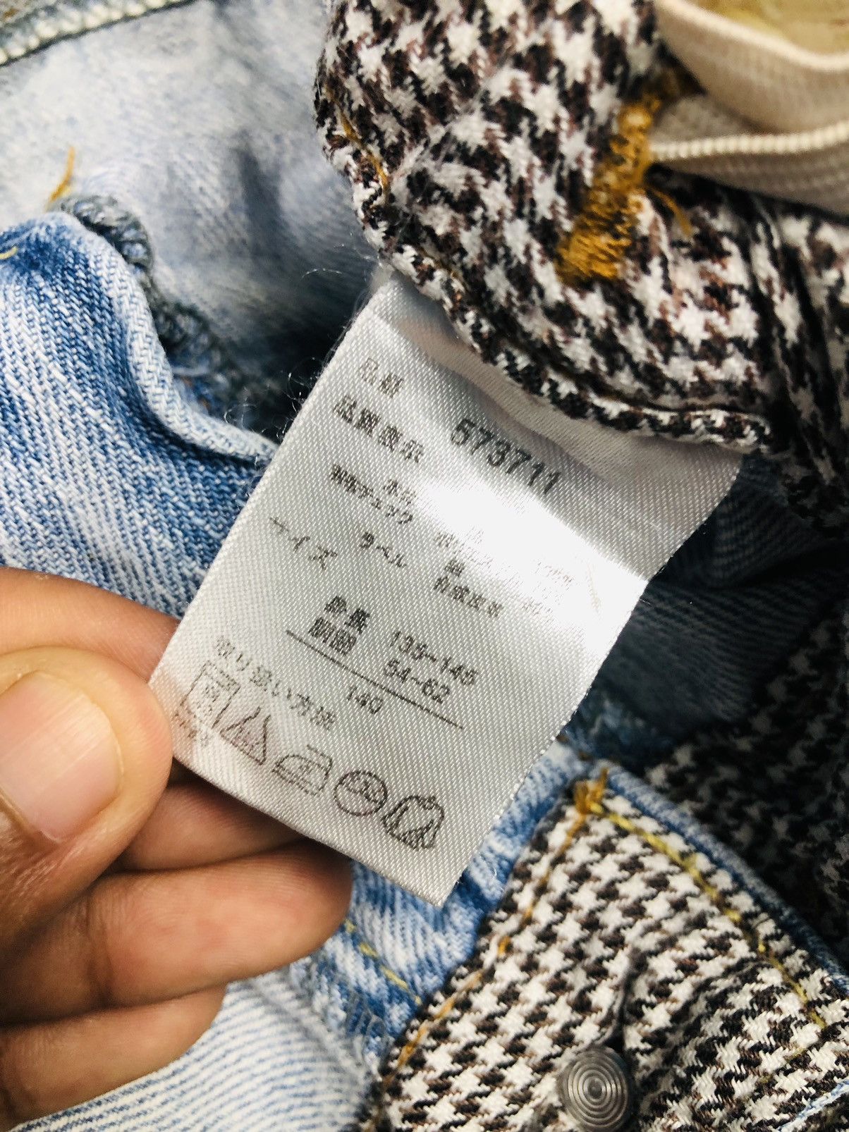 Japanese Brand BA-TSU STUDIO Y2K Reworked Distressed Denim (37) Size US 27 - 12 Thumbnail