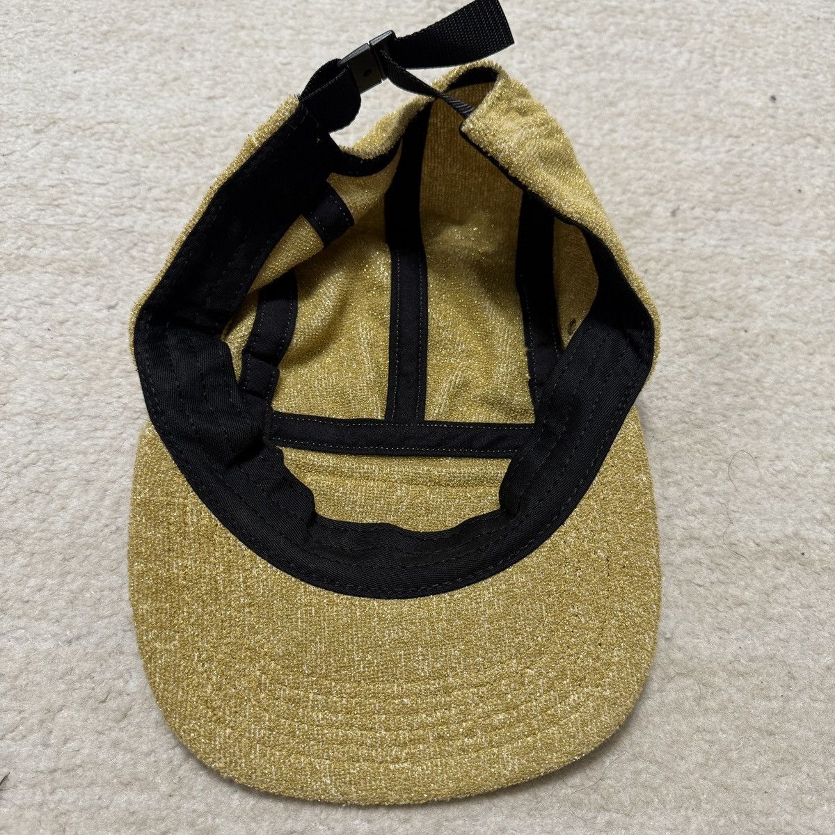 Supreme Supreme Gold Glitter Terry Camp Cap Hat Adjustable S/S 2019 Size ONE SIZE - 5 Thumbnail