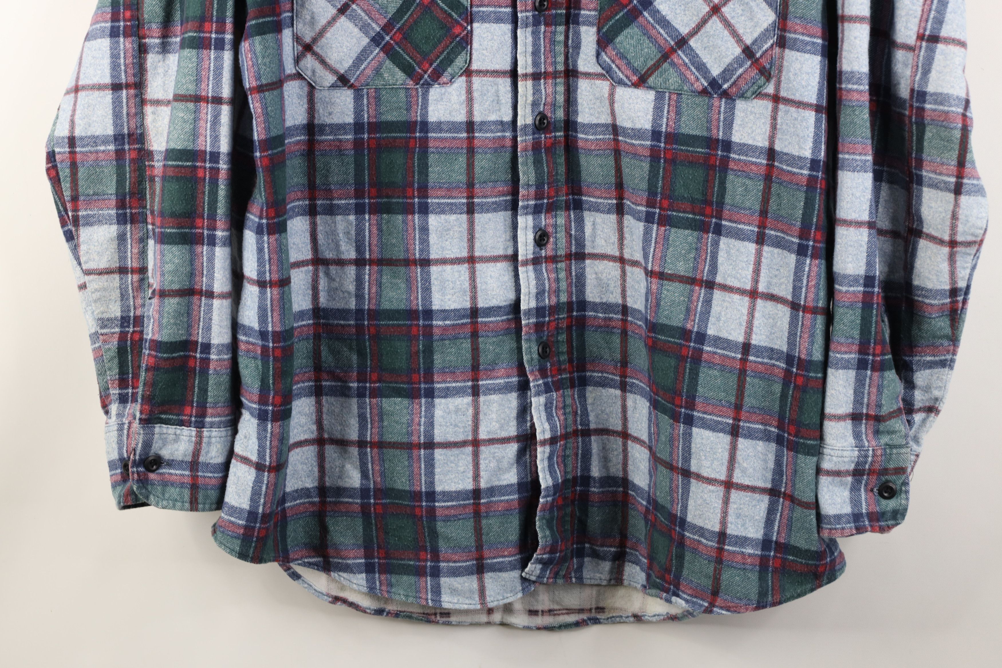 Vintage Vintage 90s Streetwear Collared Button Shirt Plaid USA Size US L / EU 52-54 / 3 - 3 Thumbnail