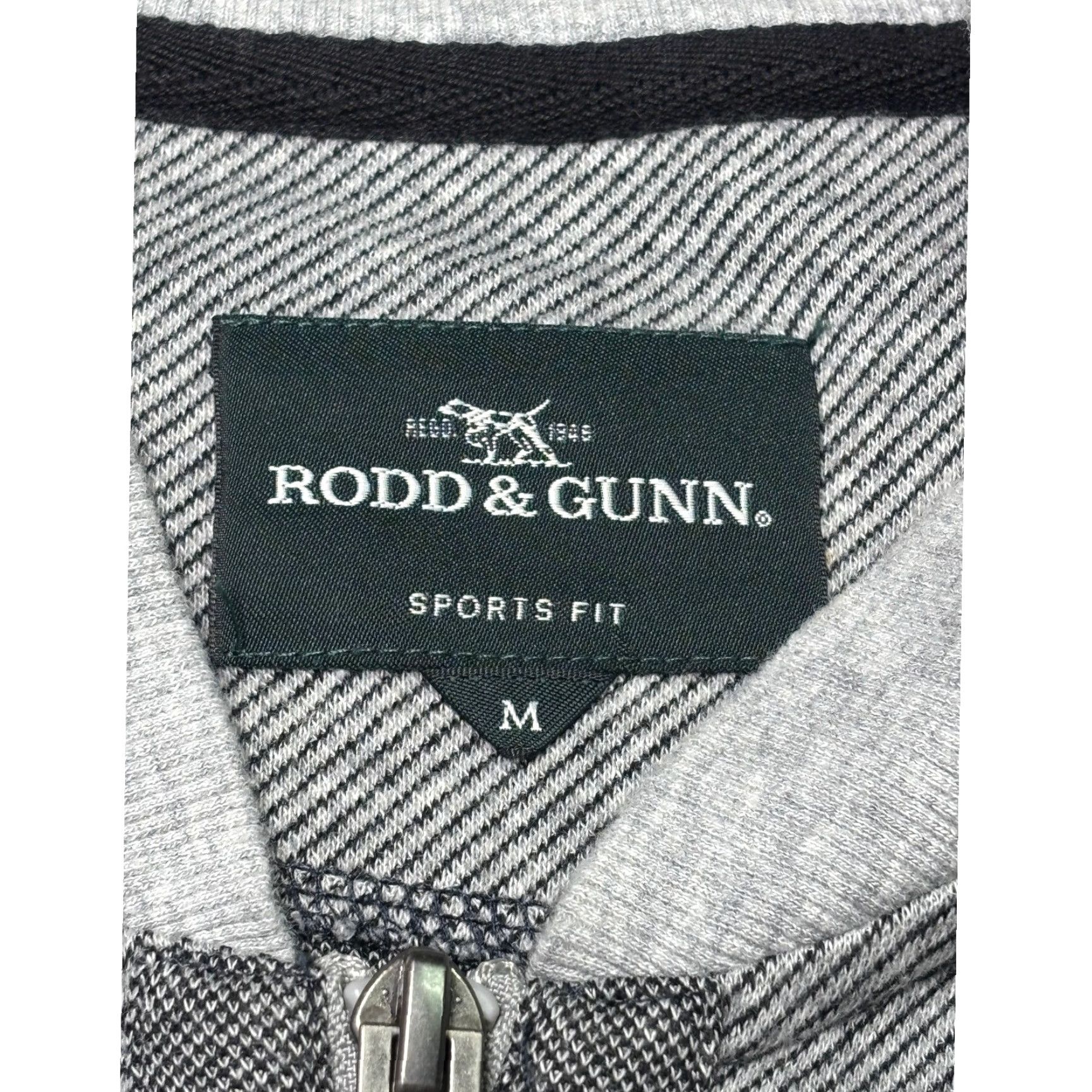 Rodd & Gunn Rodd & Gunn Mens Sports Fit Bomber Jacket Full Zip Grey M Cotton Blend Jacket Mens Casual Travel All Seasons Pockets Logo Zipper Short Size US M / EU 48-50 / 2 - 2 Thumbnail