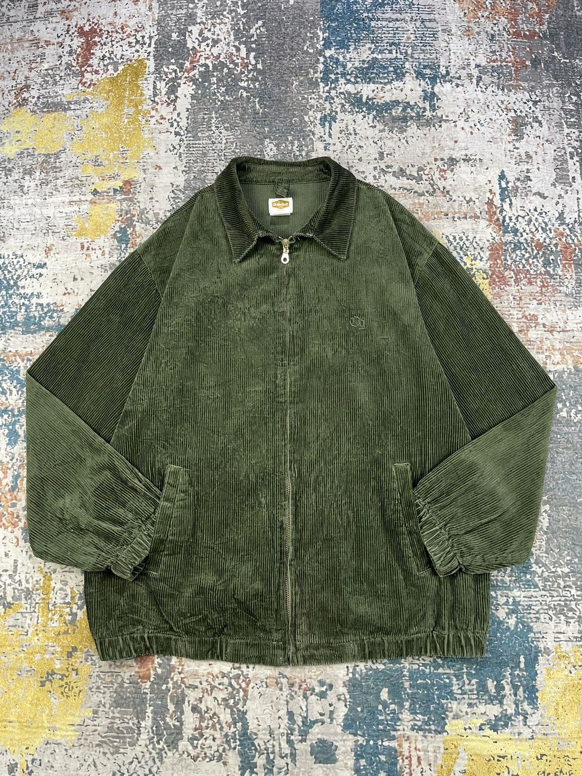 Japanese Brand Oh! The Guilt Corduroy Moss Green Zipper Jackets Size US L / EU 52-54 / 3 - 1 Thumbnail