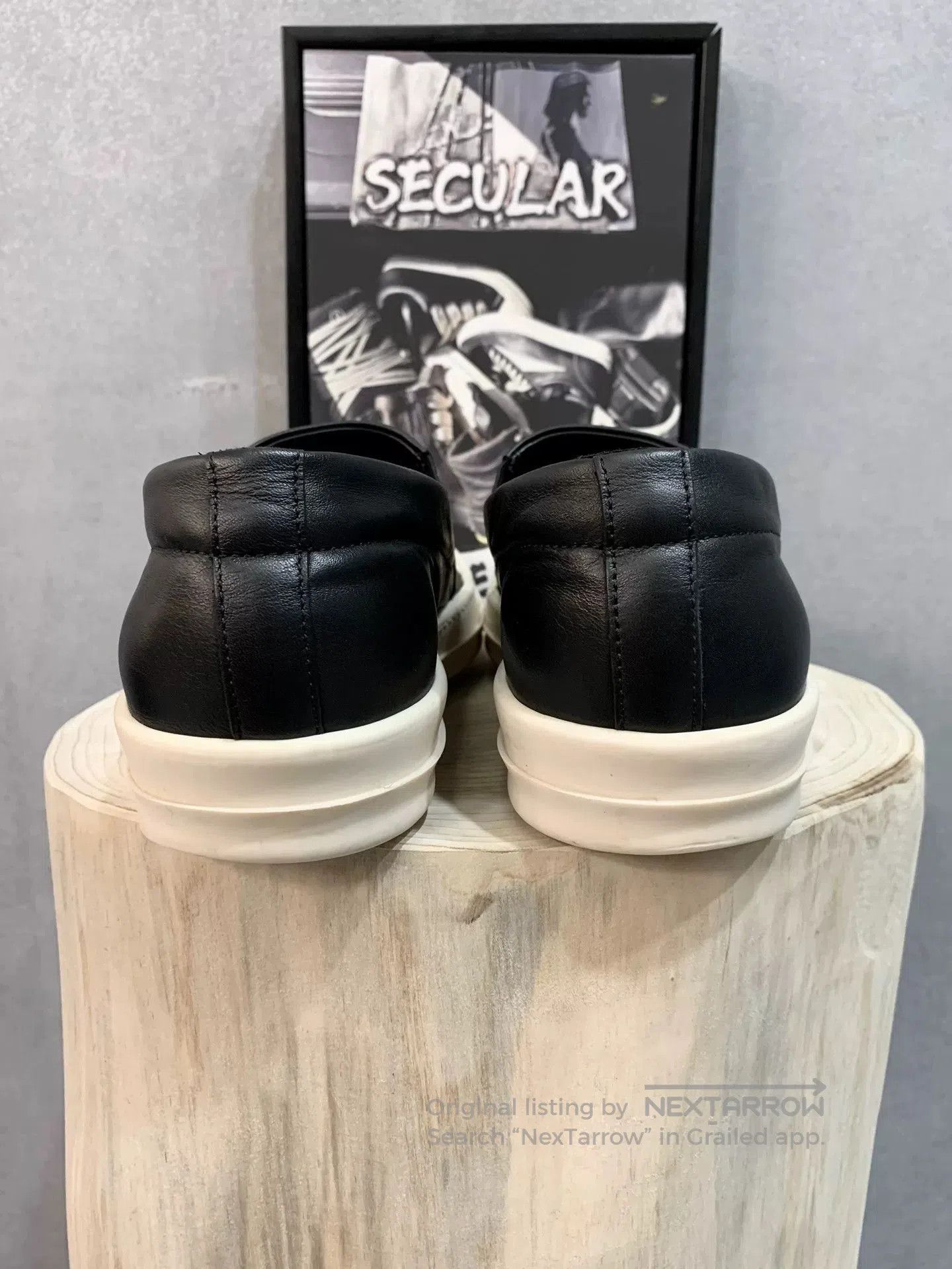 Rick Owens rick owens black leather slip. Size US 10.5 / EU 43-44 - 7 Thumbnail