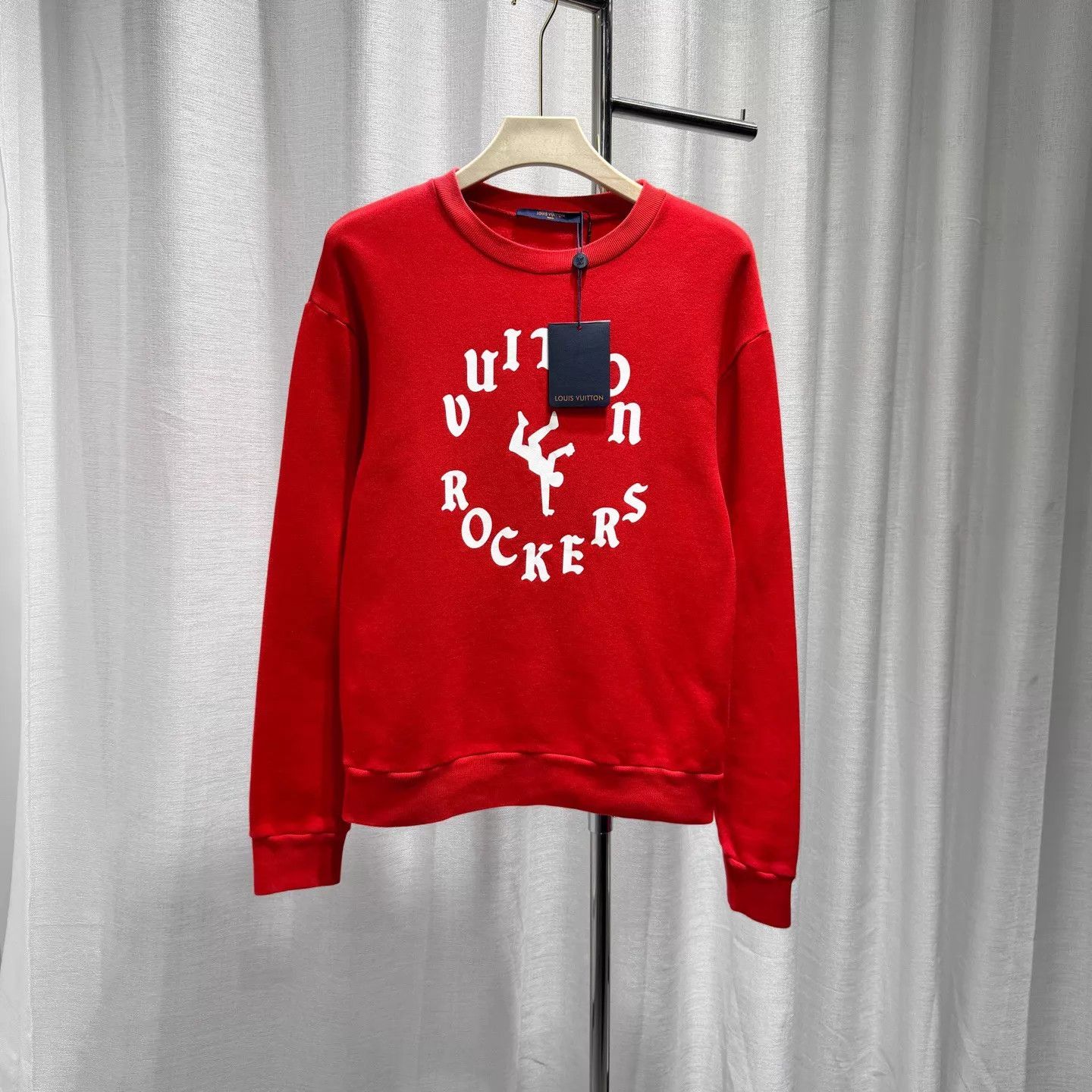 Louis Vuitton LV Red Logo Print Sweatshirt XS Runway Size US XS / EU 42 / 0 - 1 Thumbnail