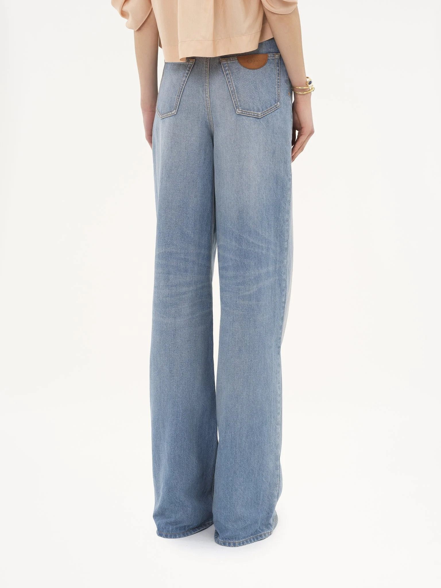 Chloe o1loc1c10326 High-Rise Flare Jeans in Iced Blue Size 27" / US 4 / IT 40 - 4 Thumbnail
