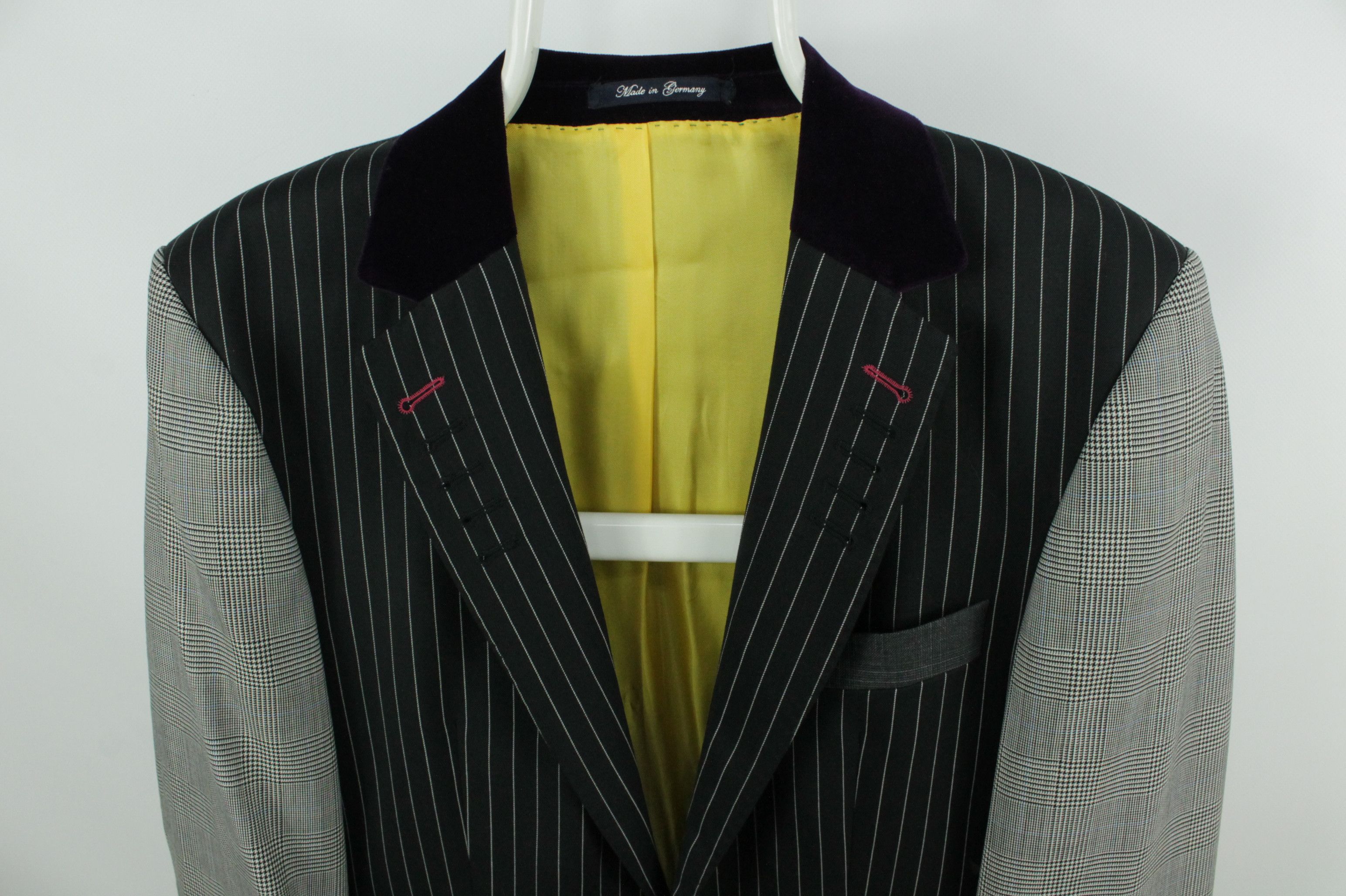 Designer Edo Popken of Switzerland Patchwork Blazer Jacket Size US M / EU 48-50 / 2 - 2 Thumbnail