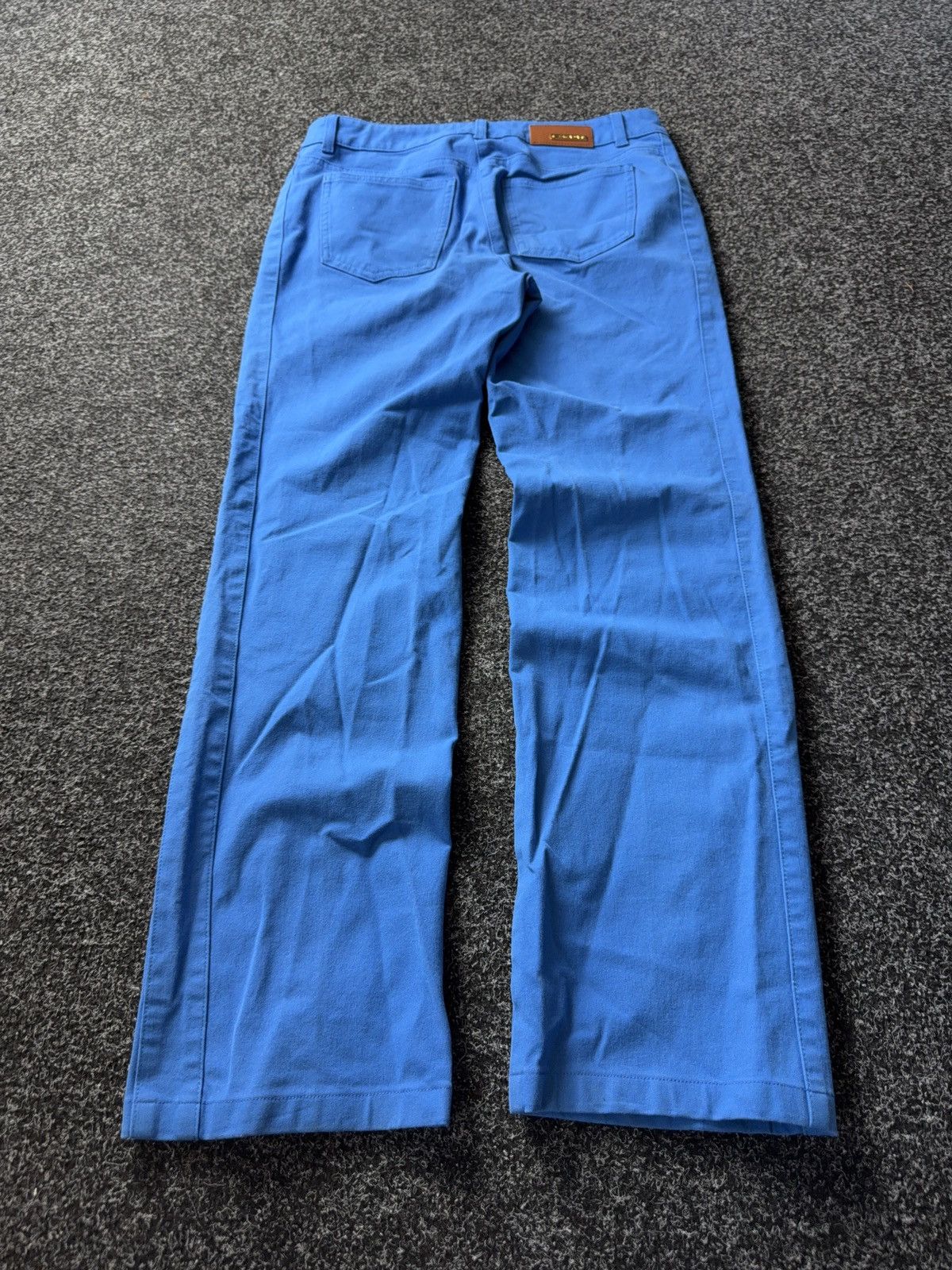 Escada Avant Garde Luxury Designer Escada gold logo Blue pants Size 31" - 10 Thumbnail