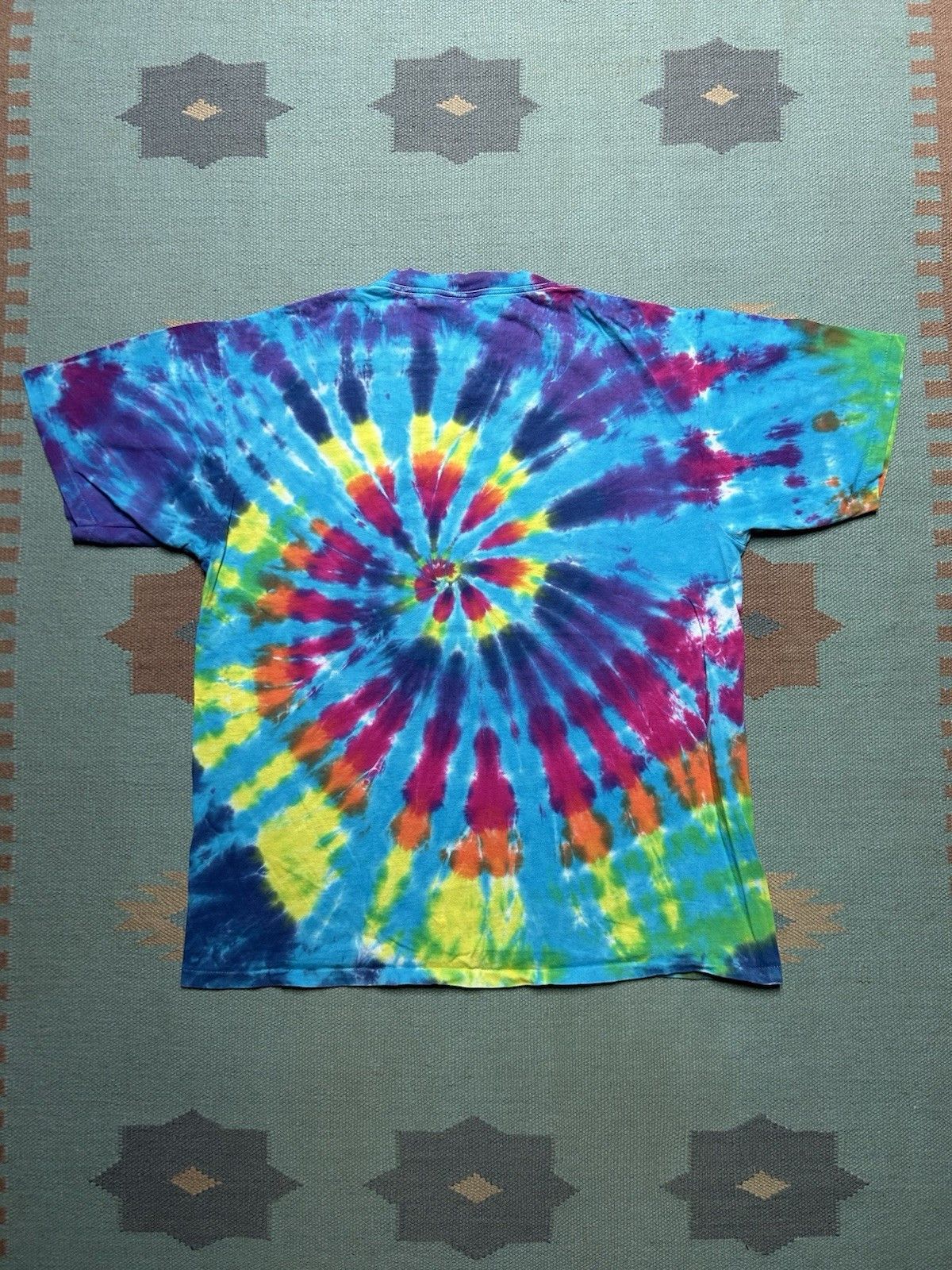 Vintage Vtg 90s tie dye t shirt hippie Oneita single stitch cotto XL Size US XL / EU 56 / 4 - 6 Thumbnail