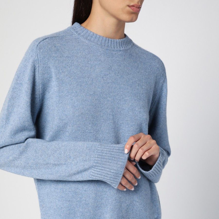 Loulou de Saison o1d2blof0824 Melange Cashmere Jumper in Blue Size S / US 4 / IT 40 - 4 Thumbnail