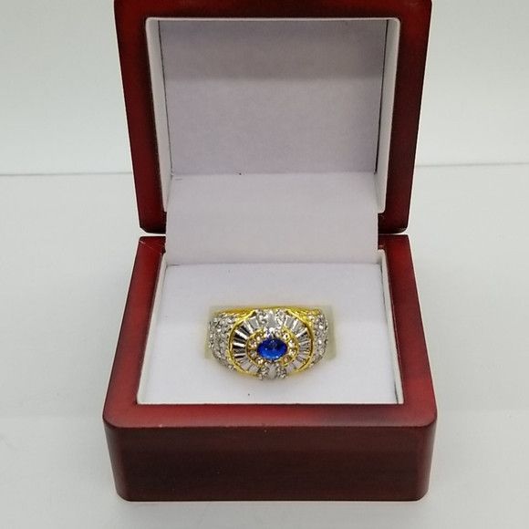 Other Mens ring blue safire look stone Size ONE SIZE - 1 Thumbnail