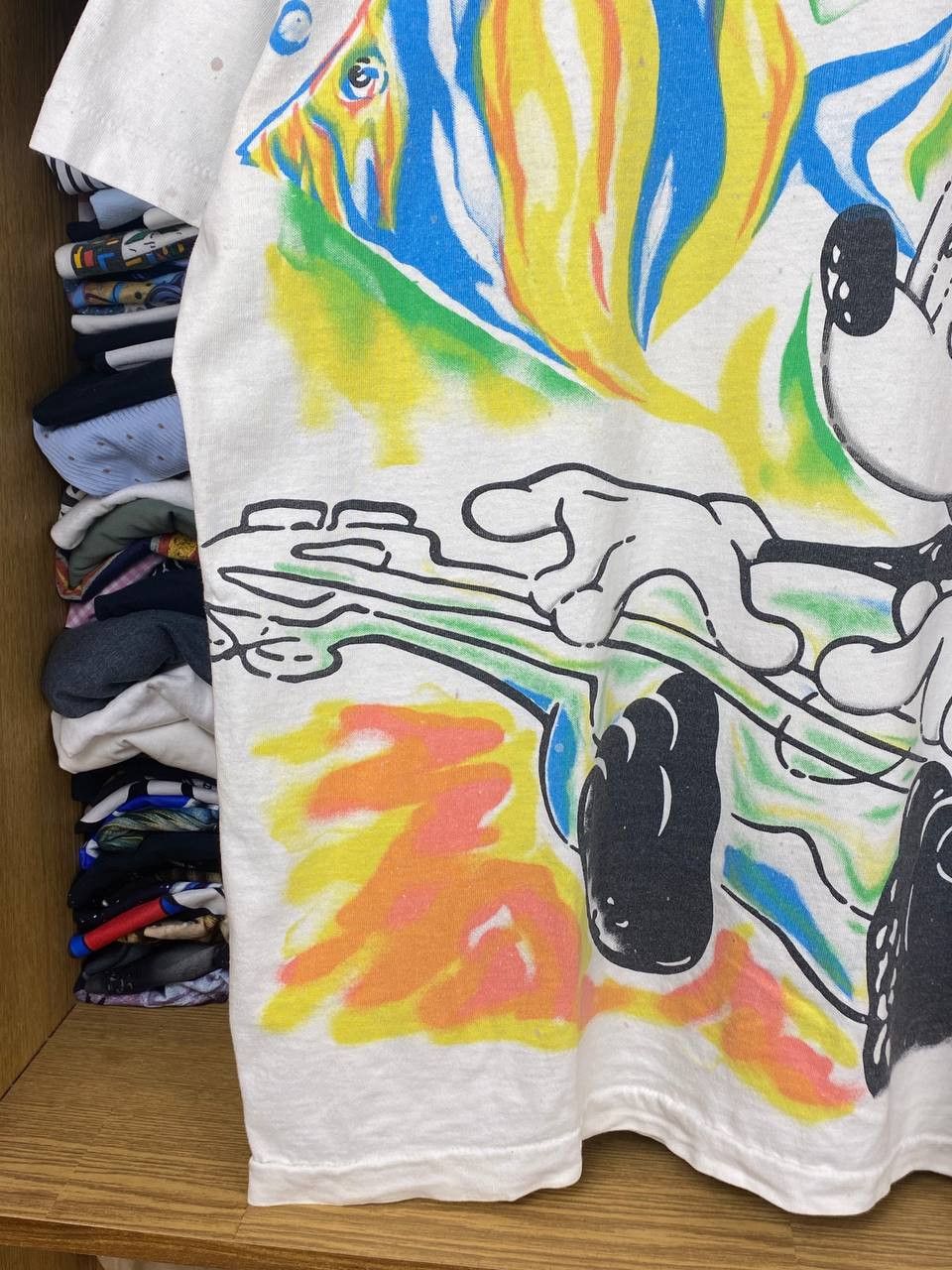 Disney Vintage Mickey Mouse 90s All Over Print Disney Graphic Tee Size US XL / EU 56 / 4 - 6 Thumbnail