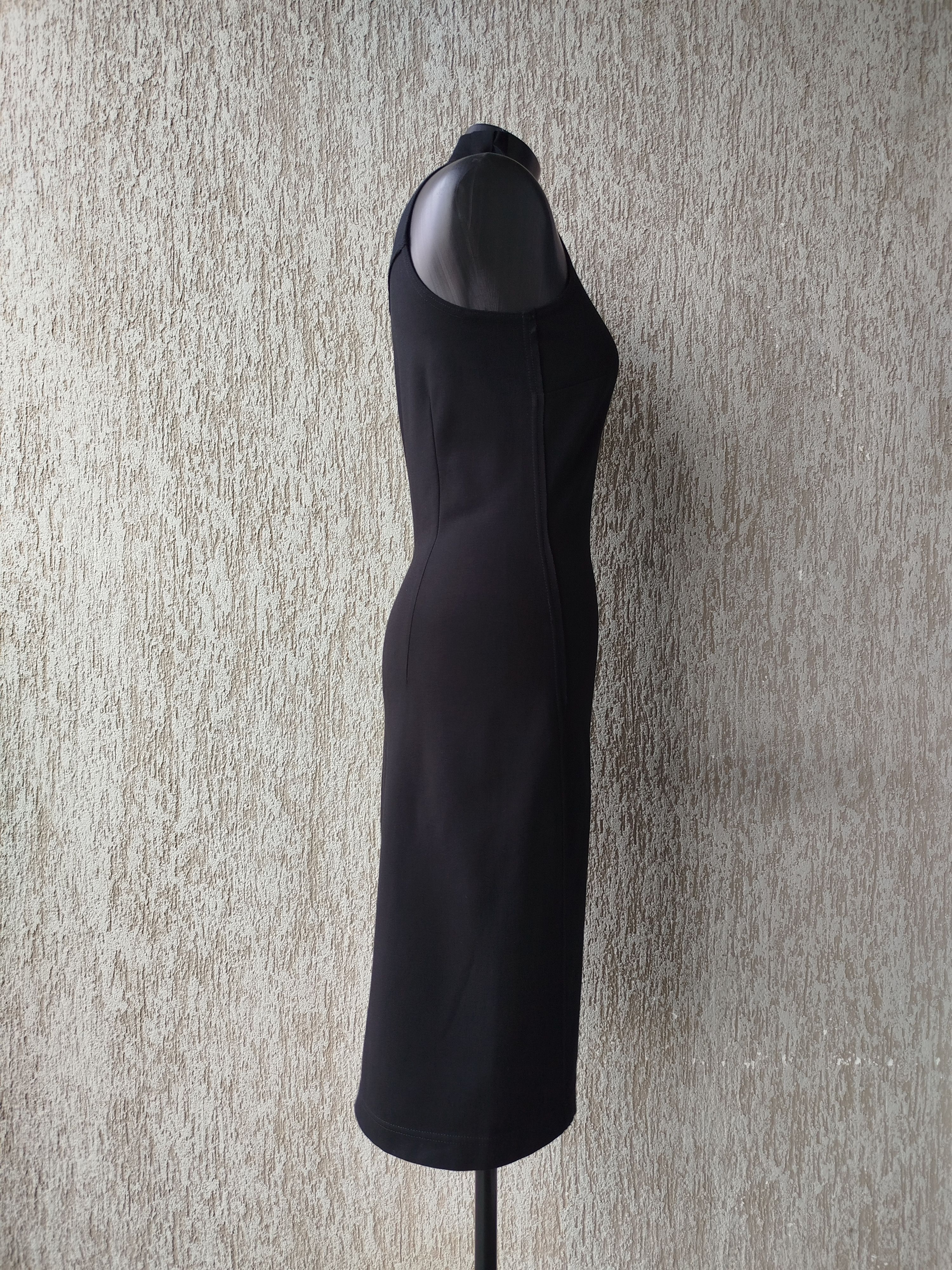 Sarah Pacini Pencil Dress Midi Sleeveless Jersey Bodycon High Neck Size S Size S / US 4 / IT 40 - 7 Thumbnail
