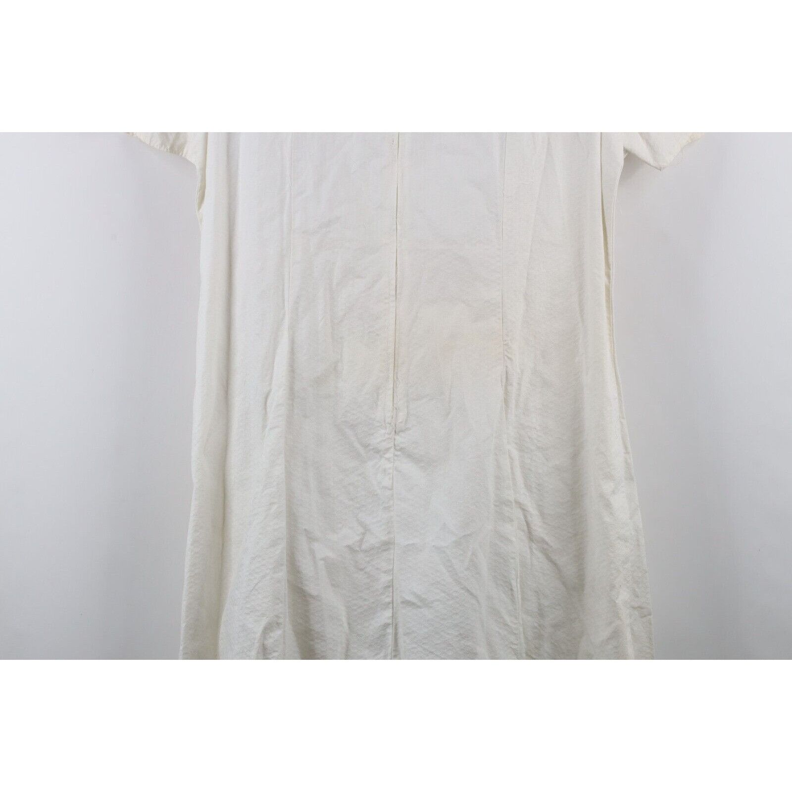 Vintage Vintage 60s 70s Rockabilly Distressed Pique Cotton Dress Size L / US 10 / IT 46 - 14 Thumbnail