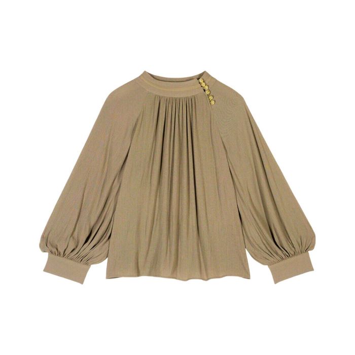 Ba&sh BA&SH Neil Button Shoulder Blouse In Khaki | Grailed