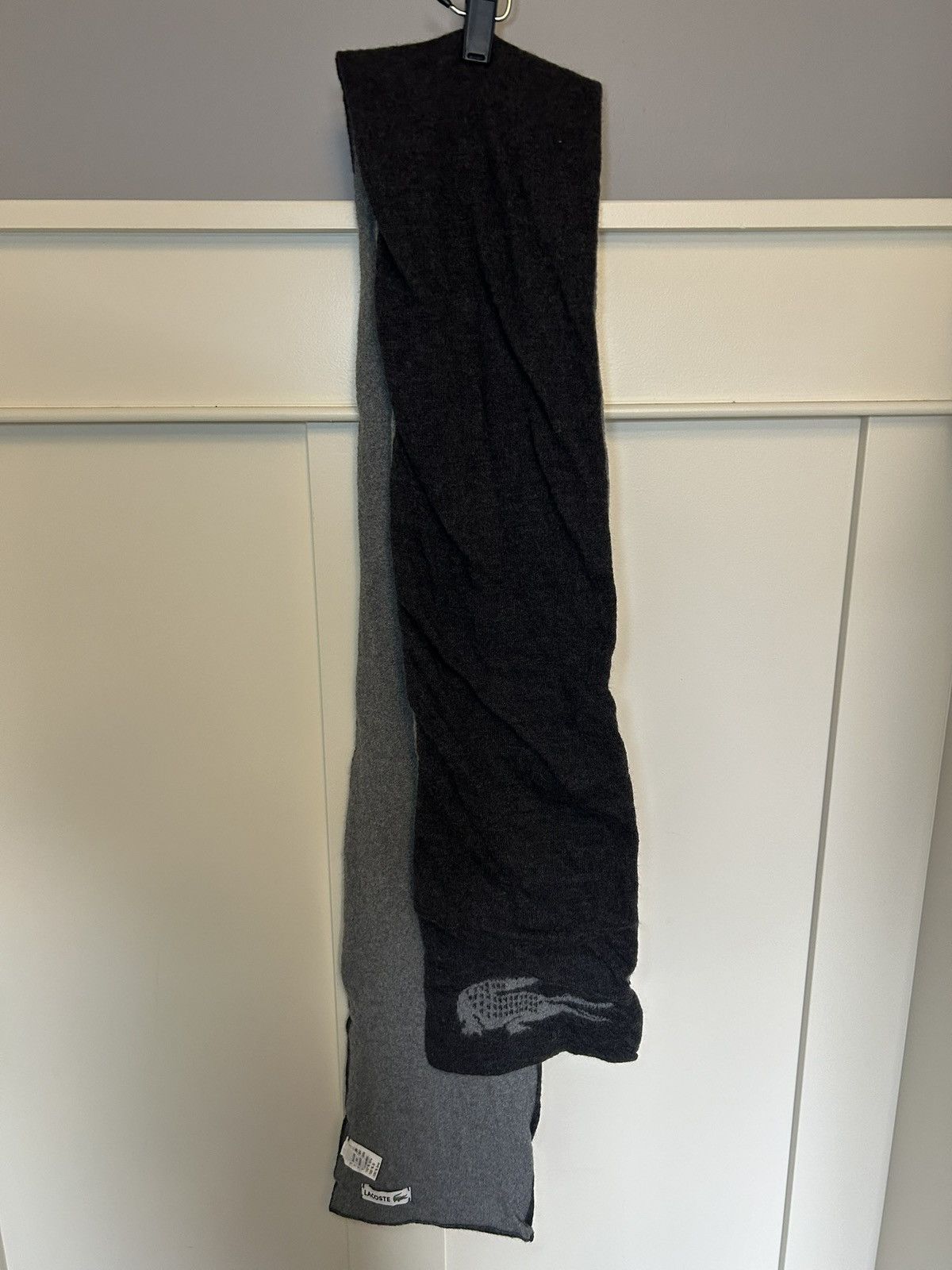 Lacoste Vintage Lacoste 100% wool reversible scarf Size ONE SIZE - 1 Thumbnail