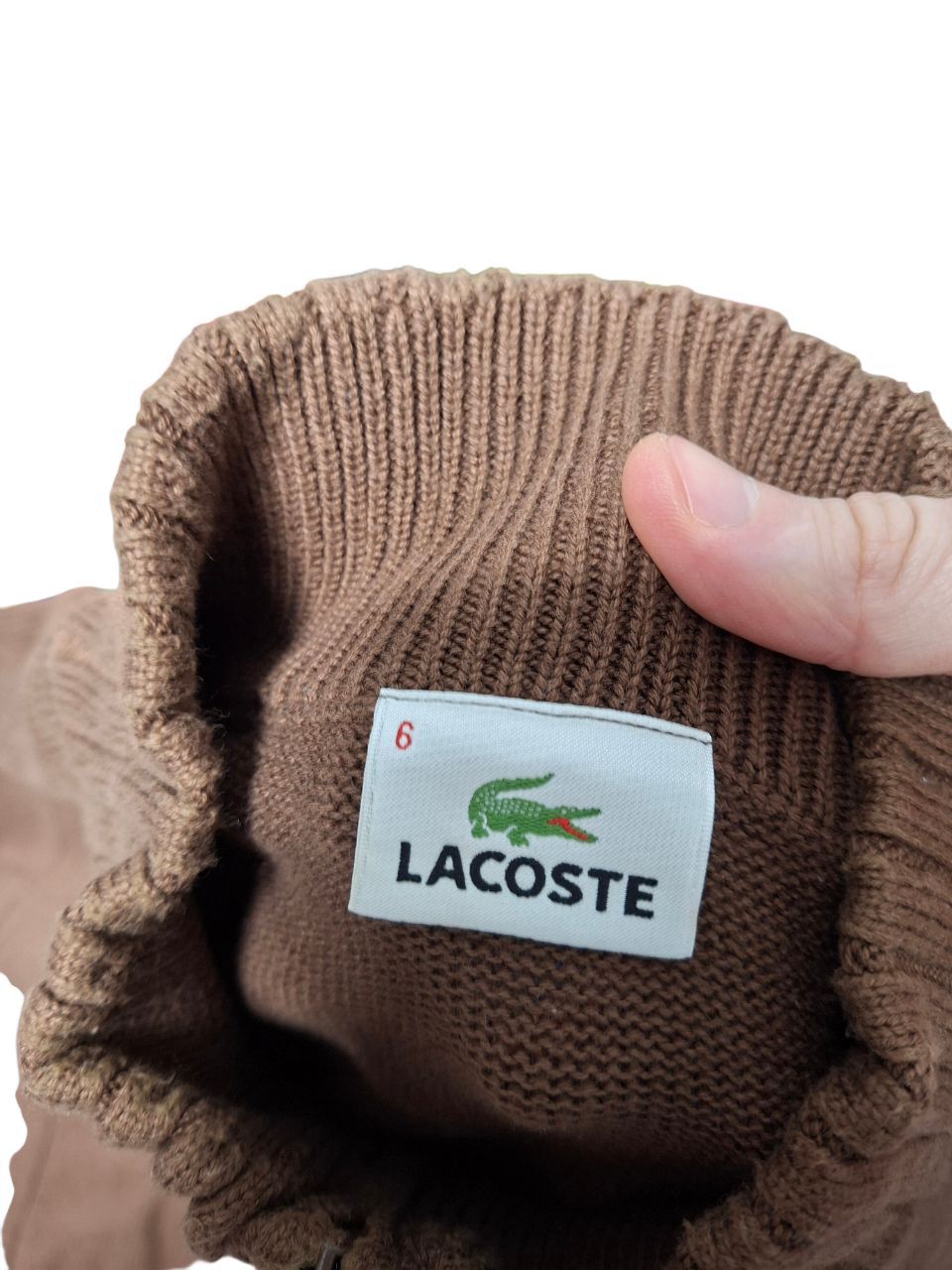 Lacoste LACOSTE VINTAGE LUXURY OLDMONEY BROWN JUMPER SWEATER Size US L / EU 52-54 / 3 - 4 Thumbnail