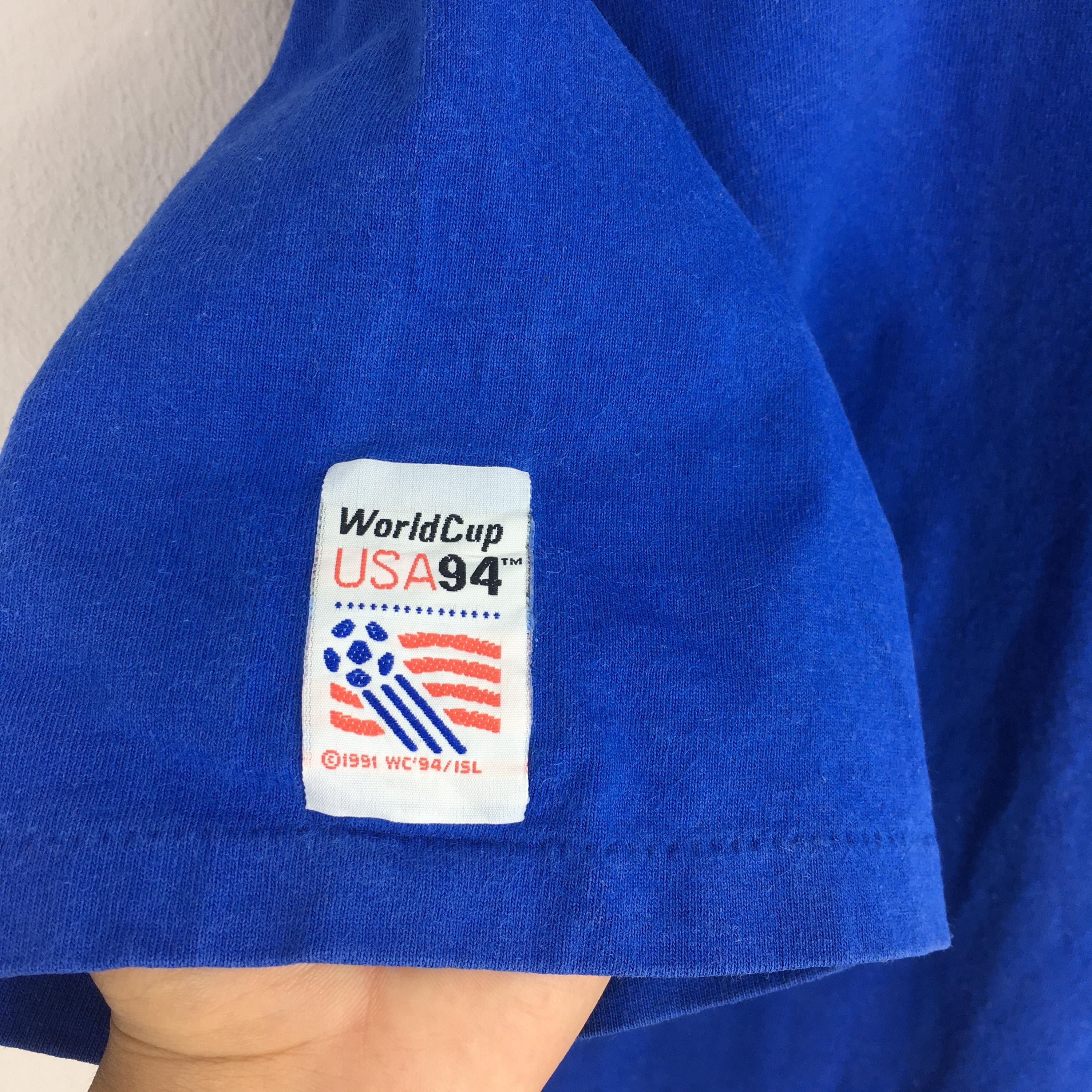 Vintage Vintage World Cup Usa 1994 Football Blue Tshirt Medium Size US M / EU 48-50 / 2 - 9 Thumbnail