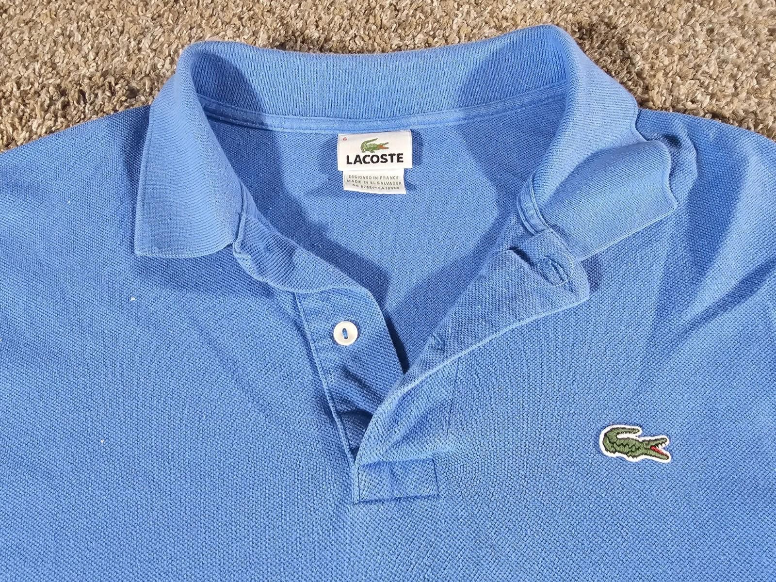 Lacoste Lacoste Sz 6 Blue Polo Made In FRANCE Logo Size US M / EU 48-50 / 2 - 2 Thumbnail