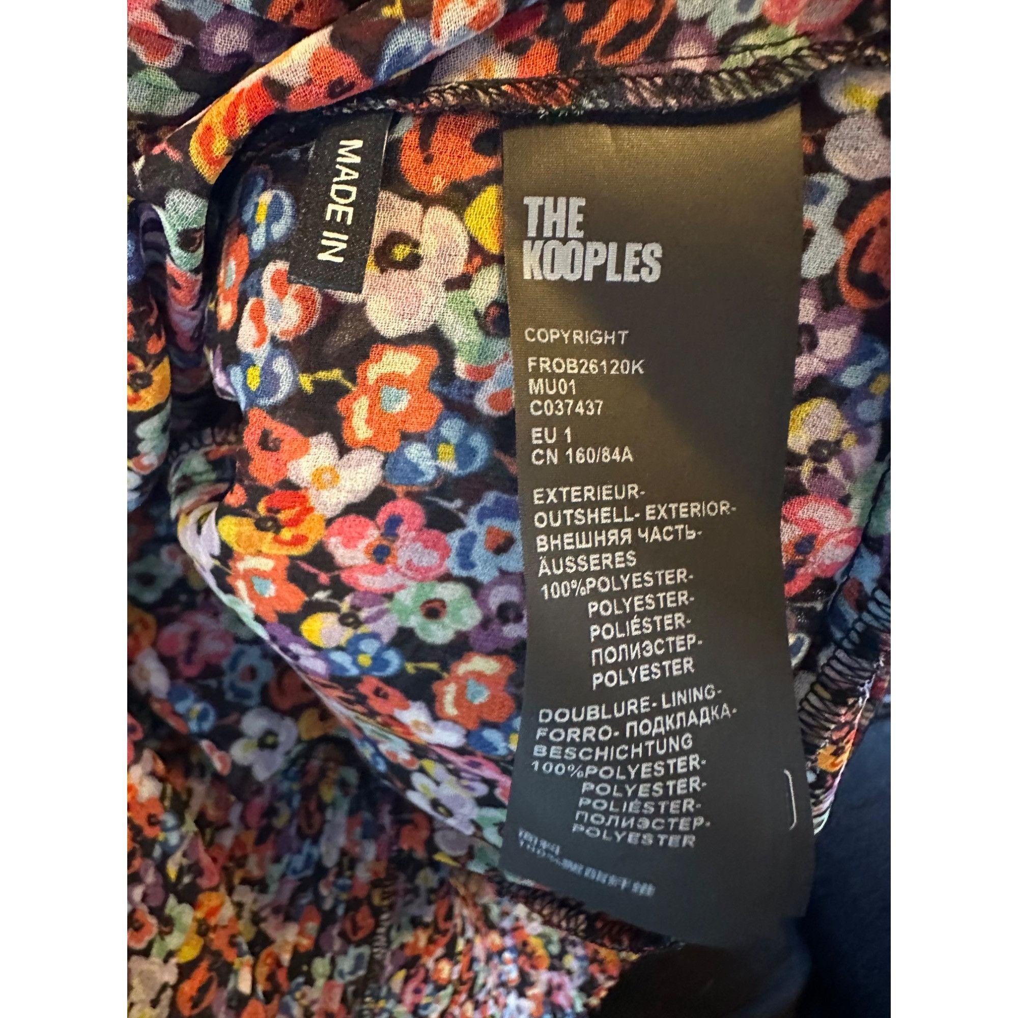 The Kooples The Kooples Womens Blazing Field Floral Dress Pleated Frills Size S / US 4 / IT 40 - 6 Thumbnail