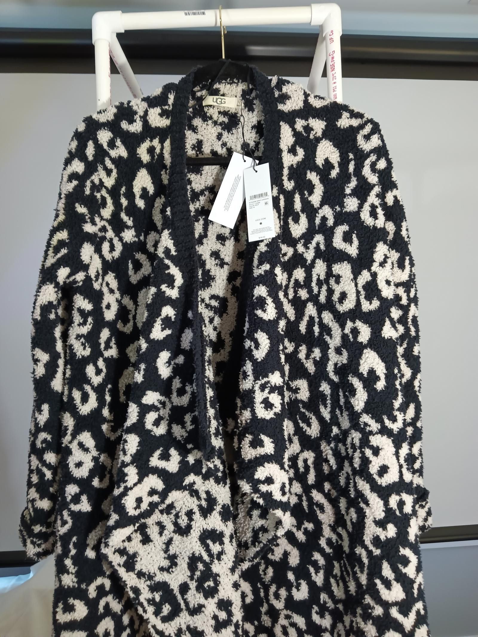 UGG Women's Phoebe Wrap Cardigan - Black & Ivory