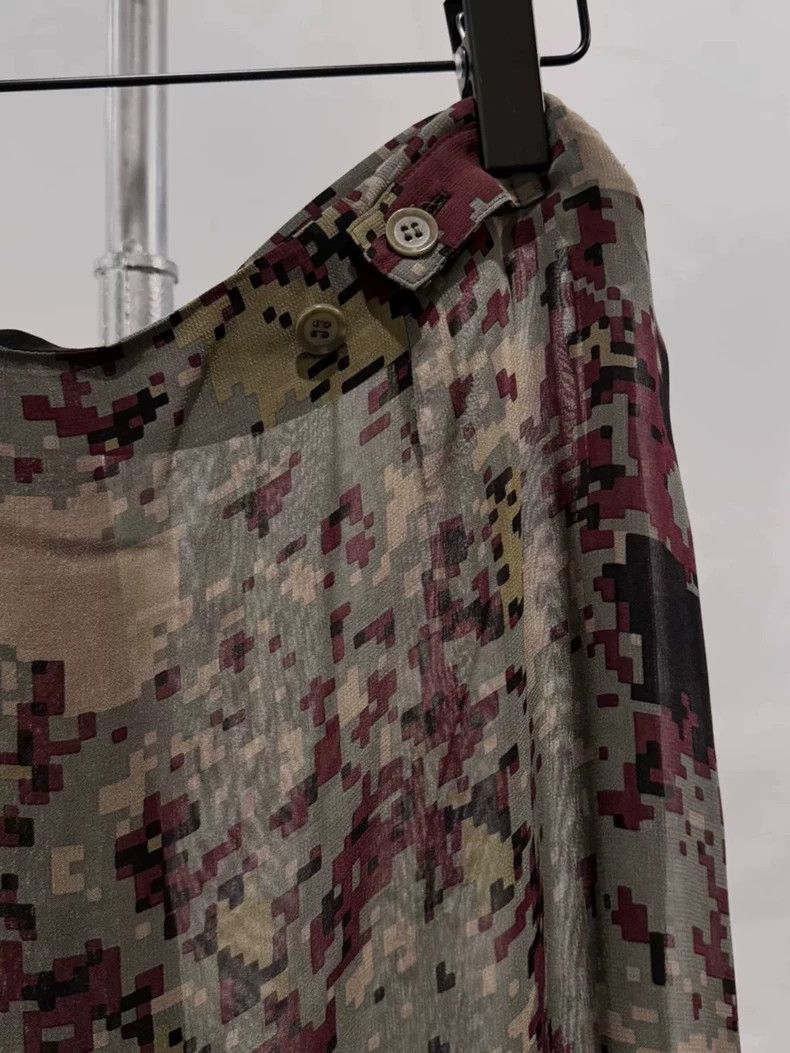 Yohji Yamamoto yohji yamamoto size 1 90s camouflage see-through skirt Size 24" / US 00 / IT 34 - 6 Thumbnail