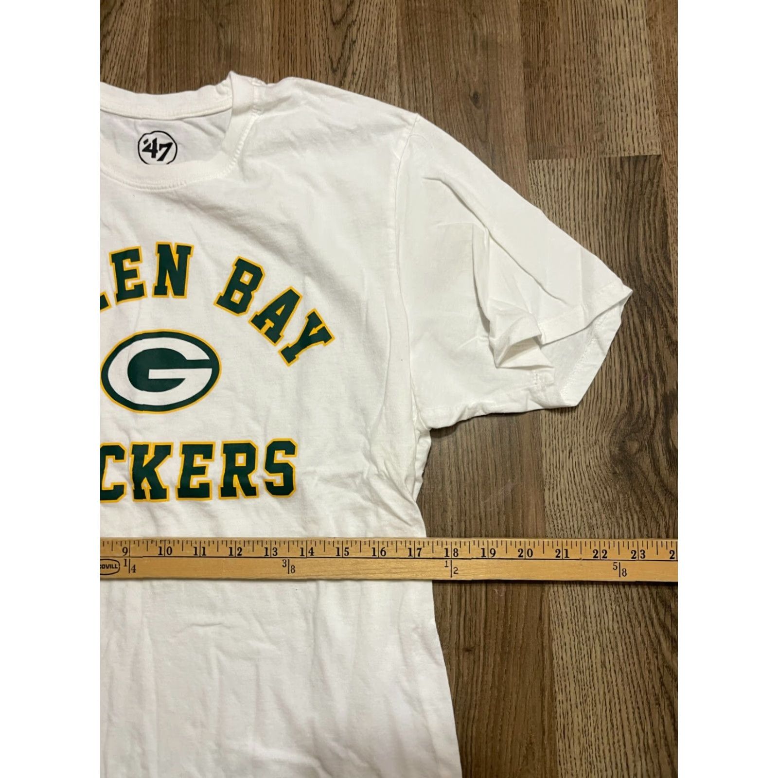 47 47 Shirt Men’s Medium White Green Bay Packers Wisconsin T‑Shirt Short Sleeve Regular Size M Logo Sports Fan Clothing Womens? Size US M / EU 48-50 / 2 - 7 Thumbnail