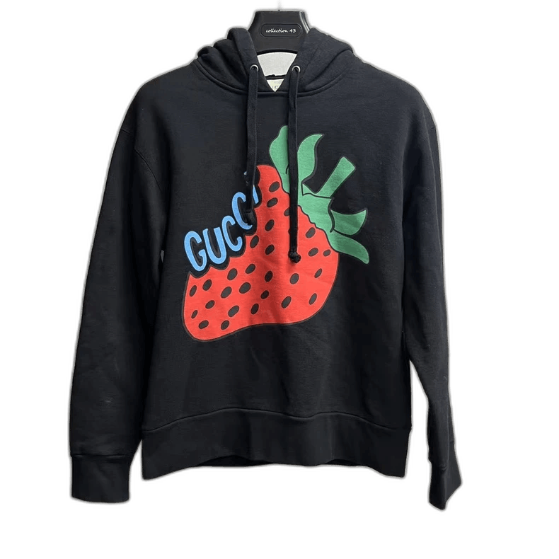 Gucci Gucci Black Long Sleeve Strawberry Hoodie Size US XS / EU 42 / 0 - 1 Thumbnail