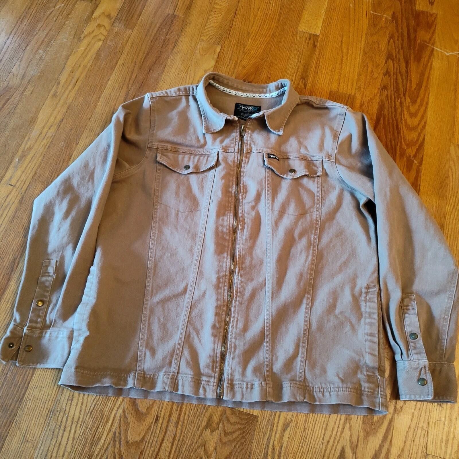 Tony Hawk Tony Hawk Twill Khaki Trucker Jacket Full Zip Men's Size L Size US L / EU 52-54 / 3 - 4 Thumbnail