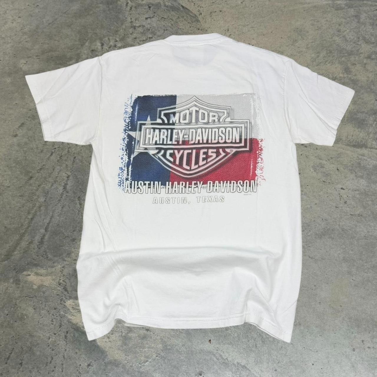 Designer Vintage Y2K Harley Davidson USA Flag T-Shirt Size US M / EU 48-50 / 2 - 4 Thumbnail