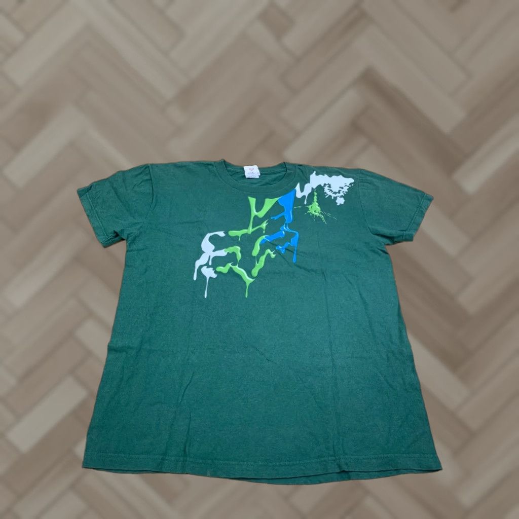 Vintage VINTAGE Fox Racing Shirt Mens L Green Motocross Y2K Paint Splatter Size US L / EU 52-54 / 3 - 1 Thumbnail