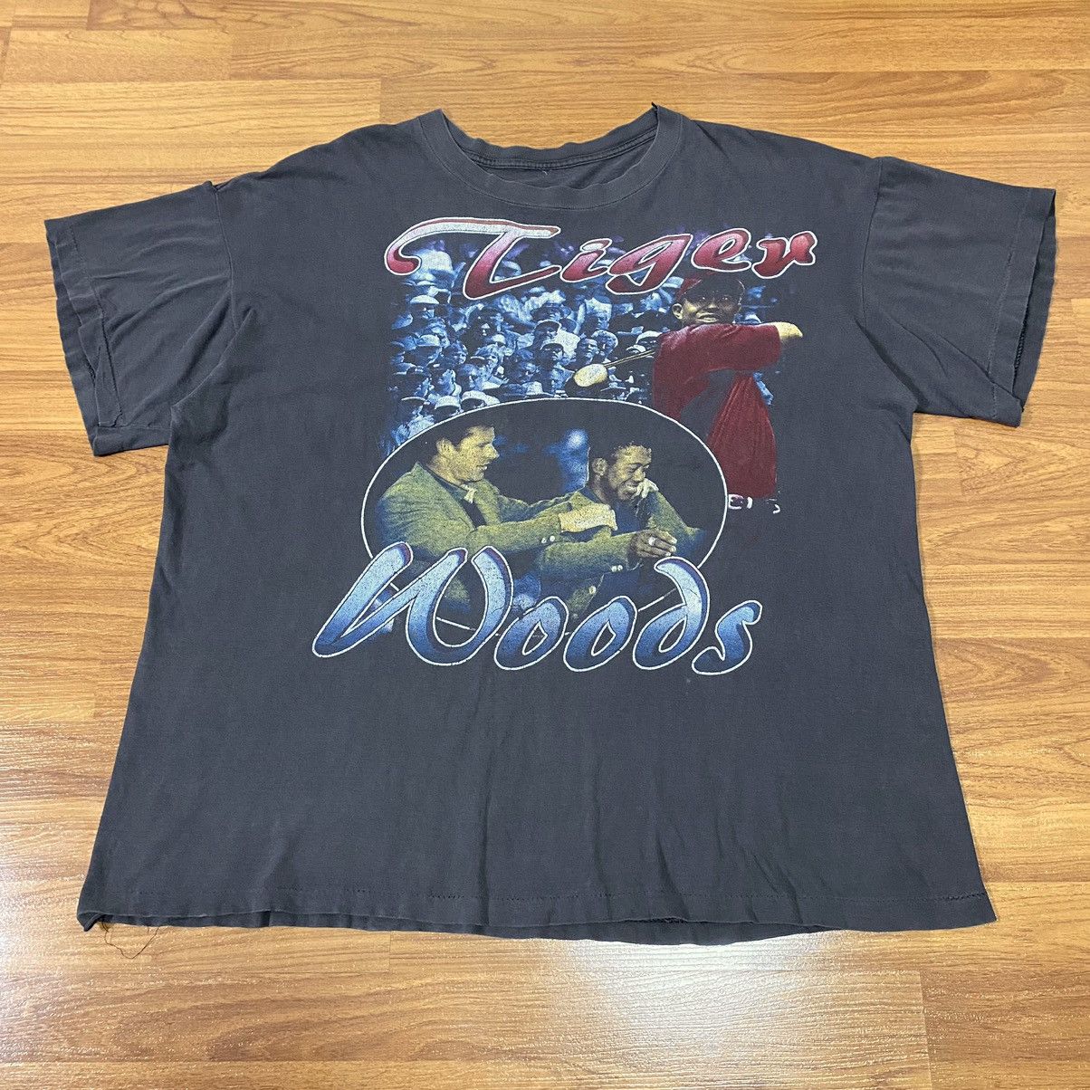 Rap Tees Faded 90s Tiger Woods Bootleg T Shirt Size US XXL / EU 58 / 5 - 2 Thumbnail